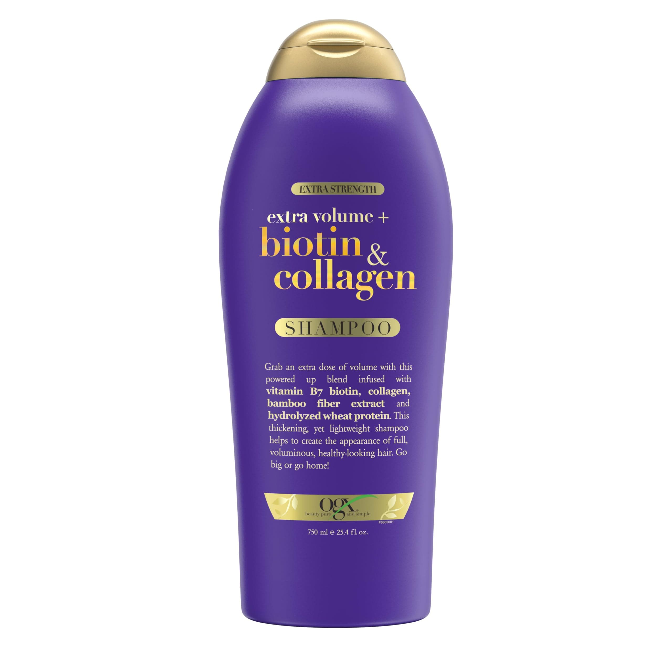 OGX Biotin & Collagen Extra Strength Volumizing Shampoo for Thicker, Fuller Hair, 25.4 fl oz
