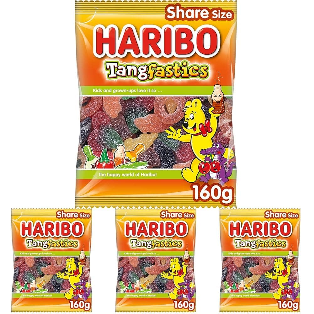 Haribo Tangfastics, 160g (Pack of 4)