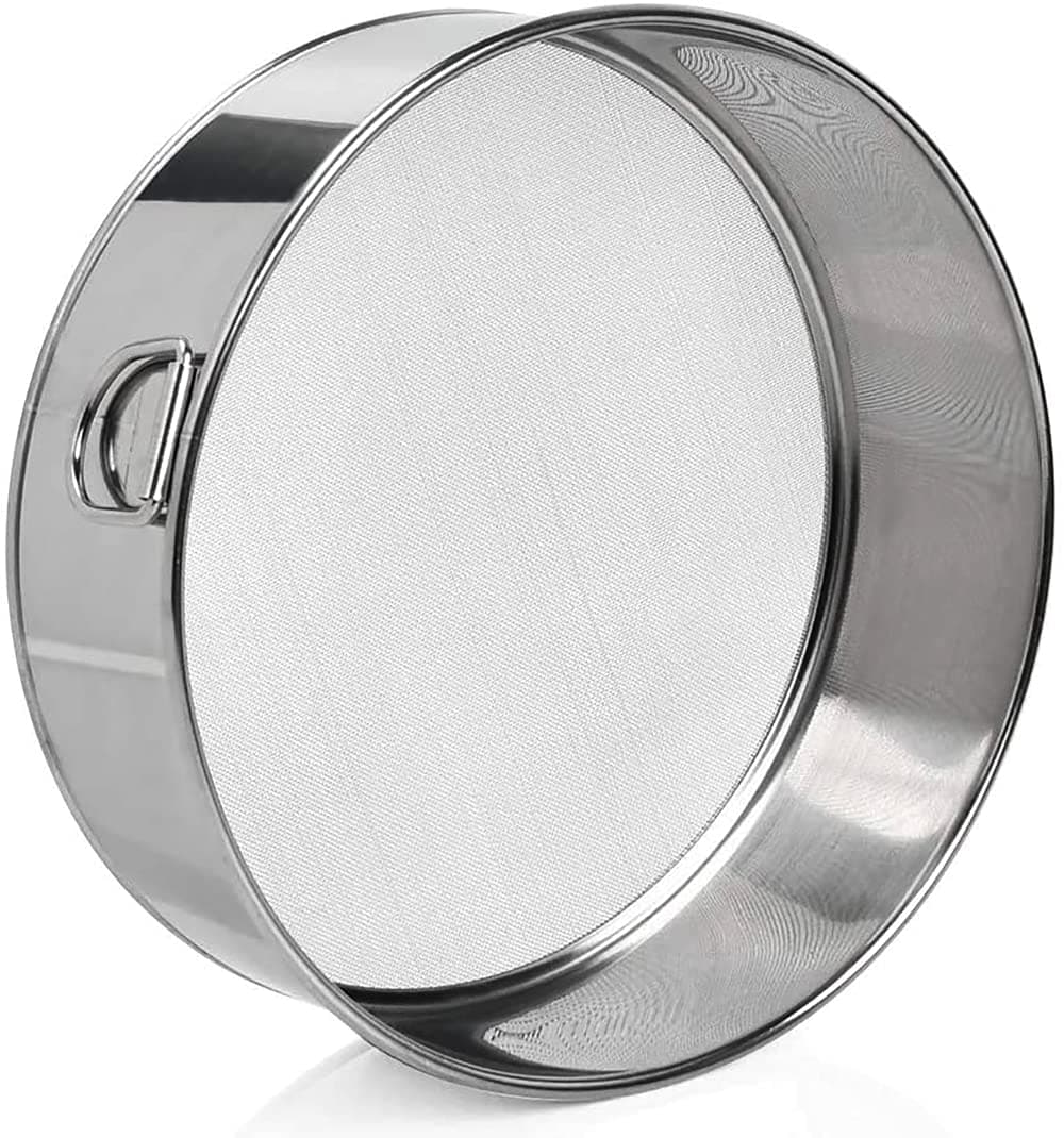 6" Small Tamis Stainless Steel Mini Fine Mesh Flour Sieve Round Flour Sieve Strainer with 40 Mesh (6 Inch, 18/8 Steel)