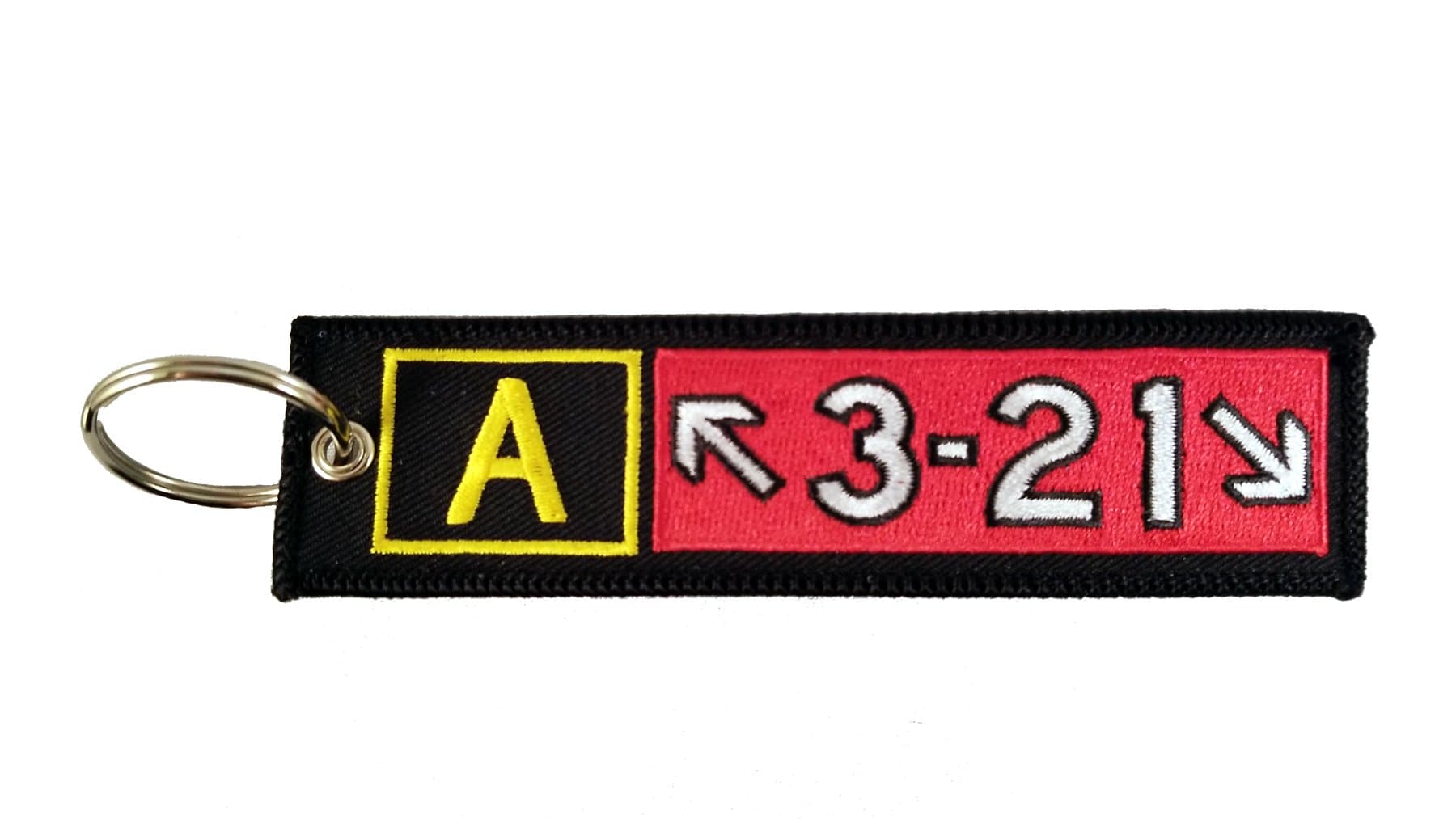 AV8R Airport Taxiway Sign Keychain. Select from a variety of aircraft types!