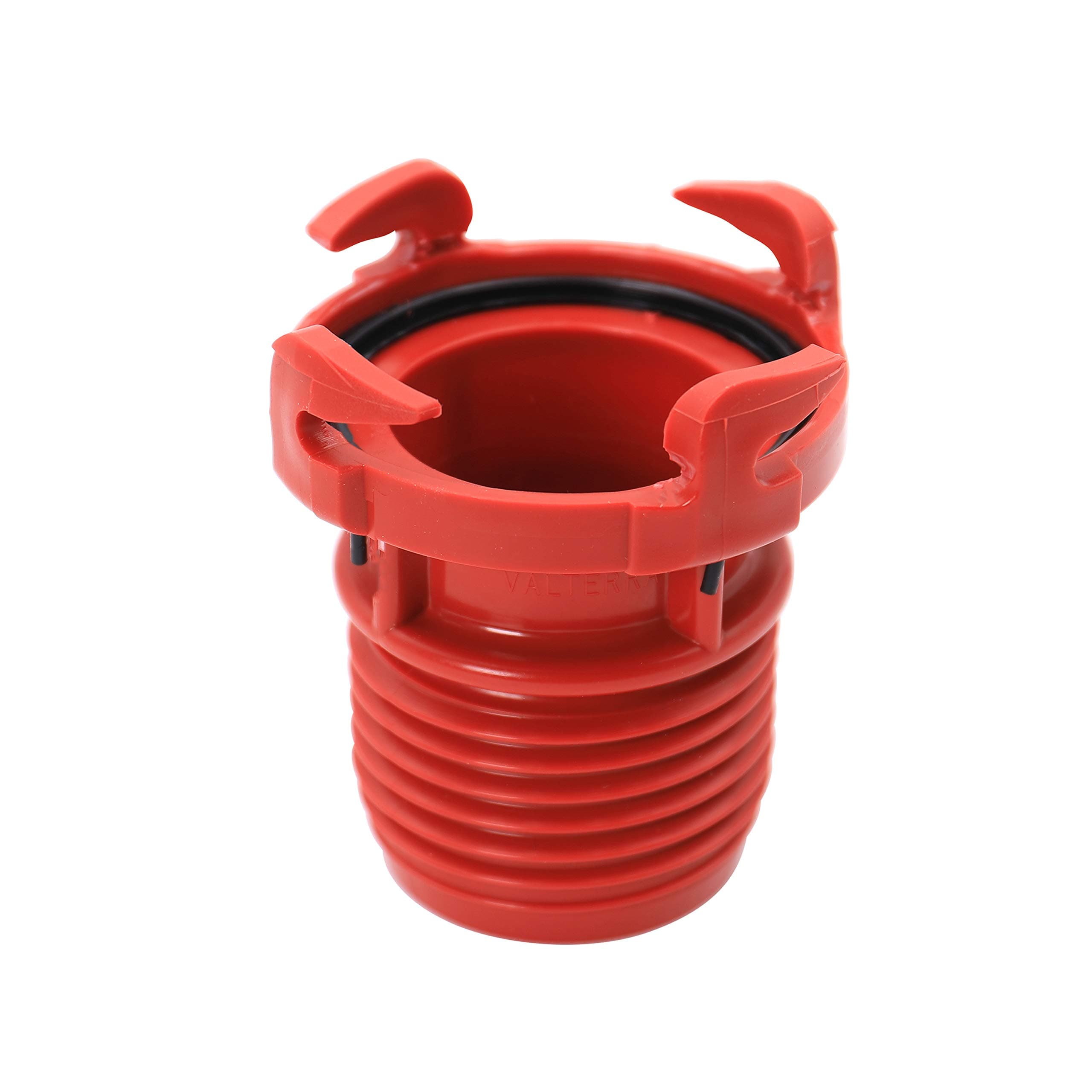 Valterra F02-3101 RV Drain Hose Connection EZ Coupler Valve Adapter, Red