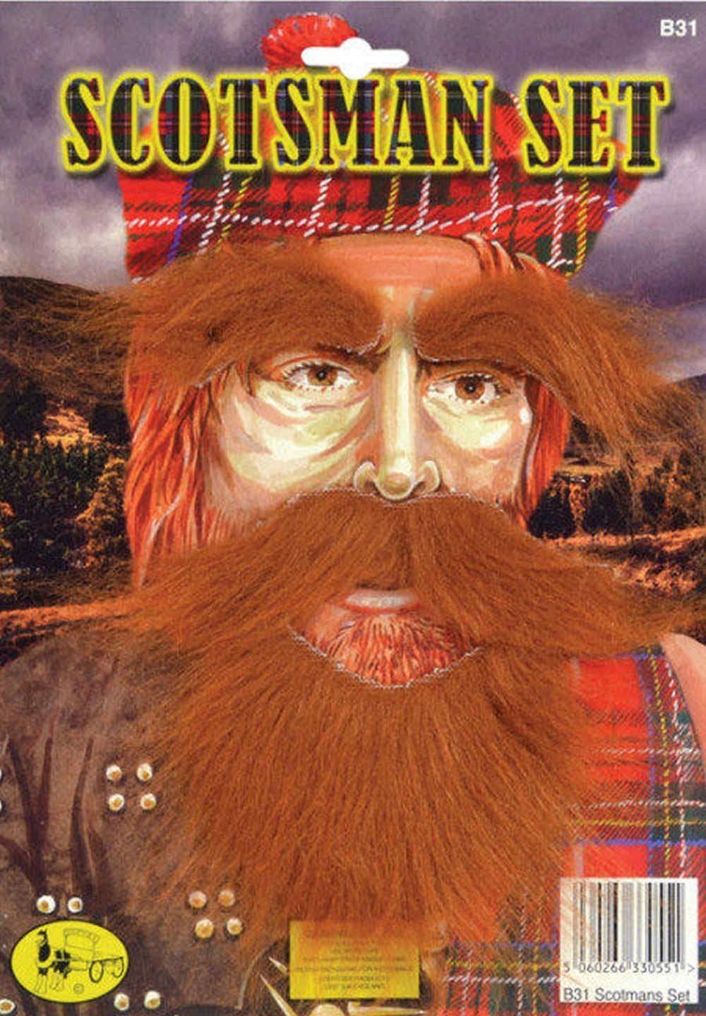 Ginger Scotsman Beard, Tash & Eyebrows Set