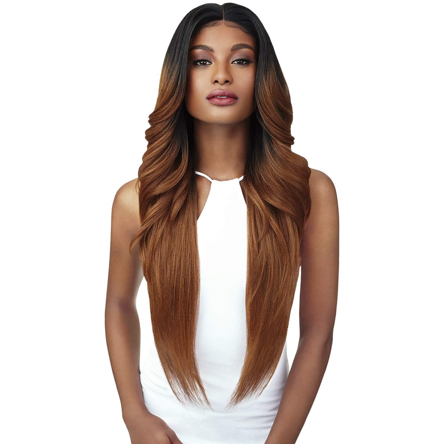 Outre Synthetic Hair Lace Front Wig Swiss Double-U Vixen Kendall (613)