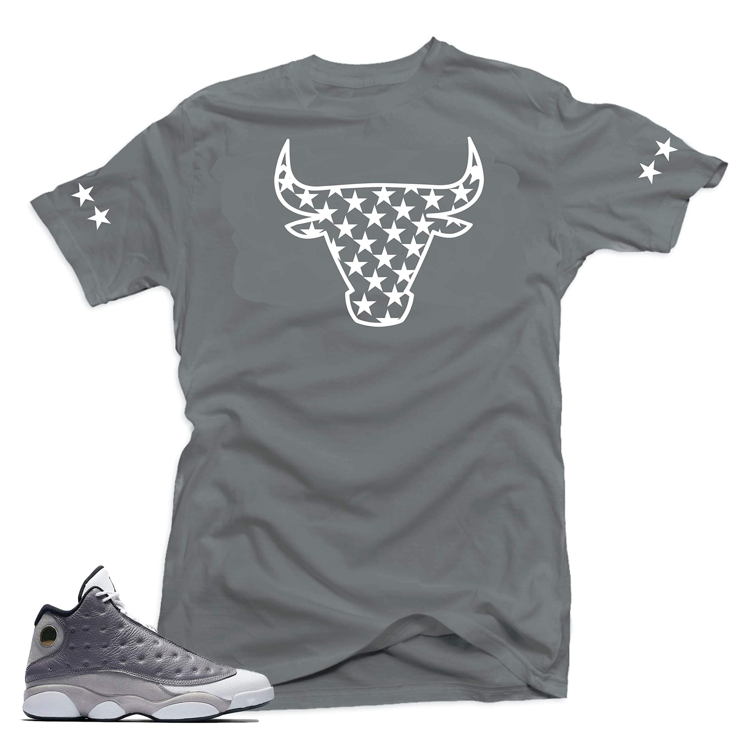 SNELOSShirt to Match Jordan 13 Atmosphere Gray Bull Stars Match Sneaker Tee