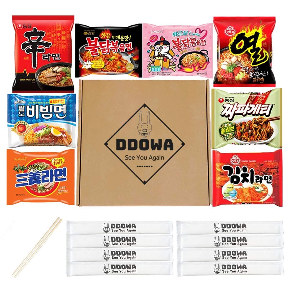 Korean Noodles (8Type) Ramen Box wise Emergency Food Supply Storage
