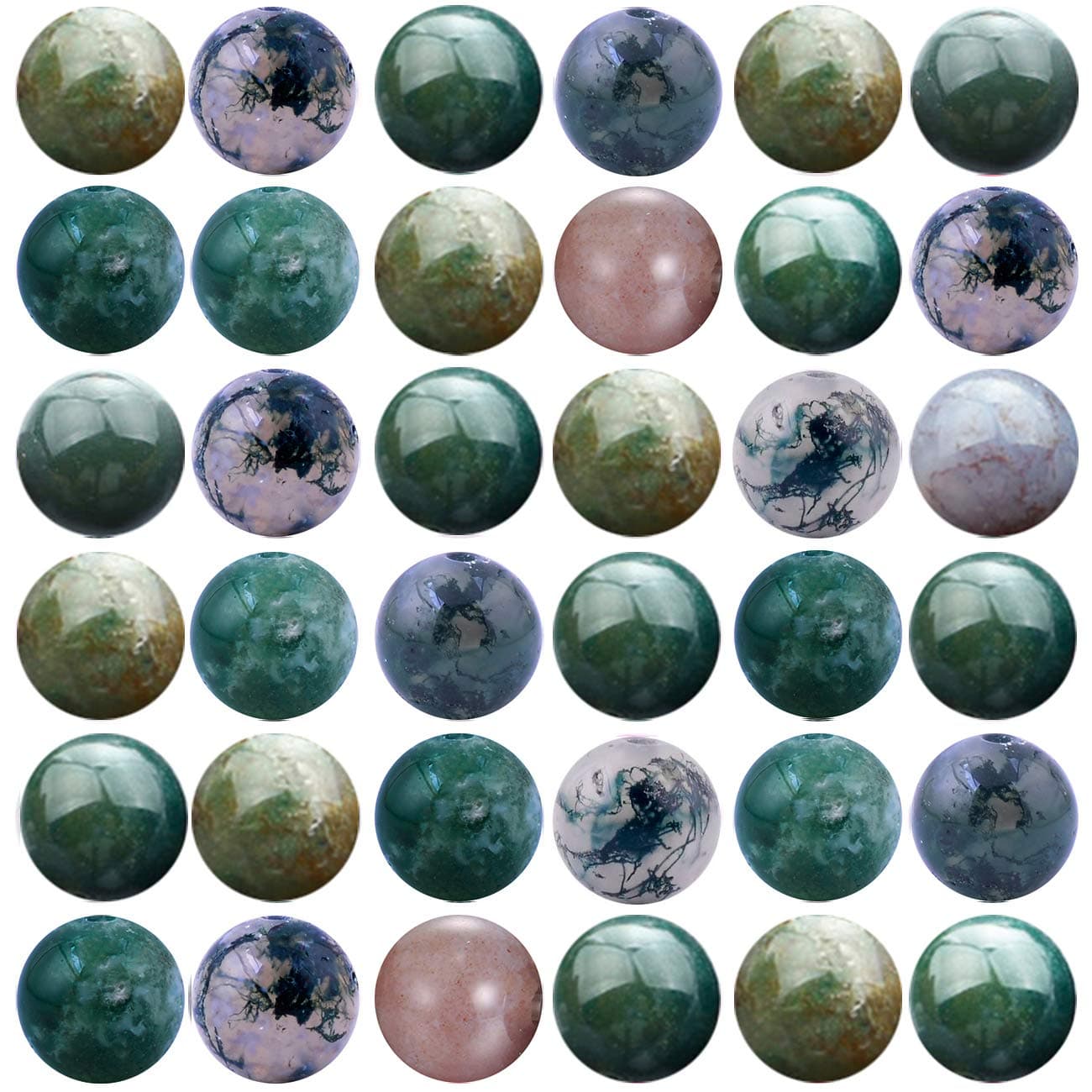 Natural Stone Beads 100pcs 8mm India Agate Round Genuine Real Stone Beading Loose Gemstone Hole Size 1mm DIY Charm Smooth Beads for Bracelet Necklace Earrings Jewelry Making (India Agate)