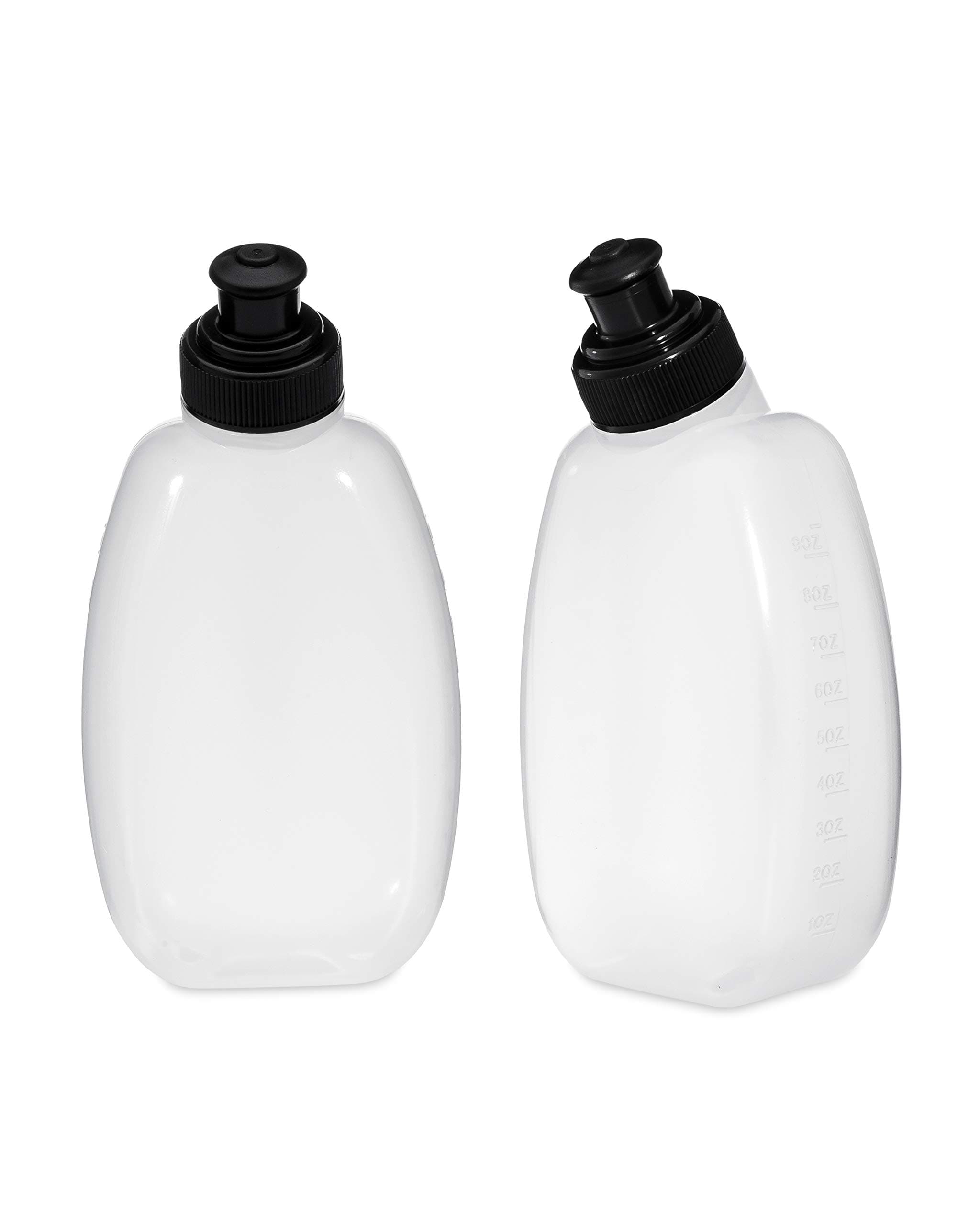 Running Belt Water Bottles, 2-Pack of 10 OZ Bottles, Fits Running Hydration Belt, Pull-top Plastic Water Bottles, Also Practical for Lunchboxes or Backpacks