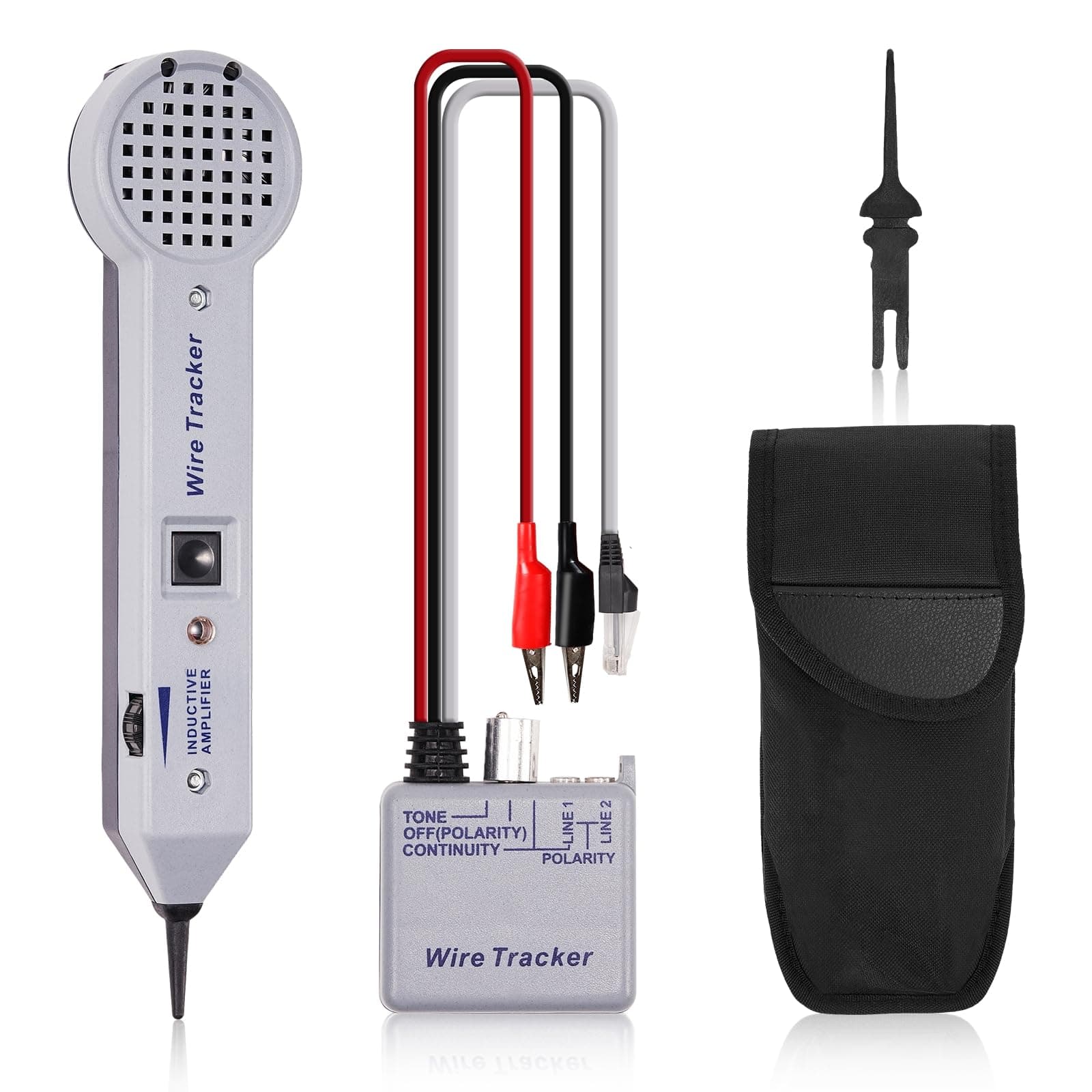 Riiai Tone Generator Kit, Wire Tracer Circuit Tester, 200EP High Accuracy Cable Toner Detector Finder Tester, Inductive Amplifier and Probe Kit with Adjustable Volume for Network Cable Collation