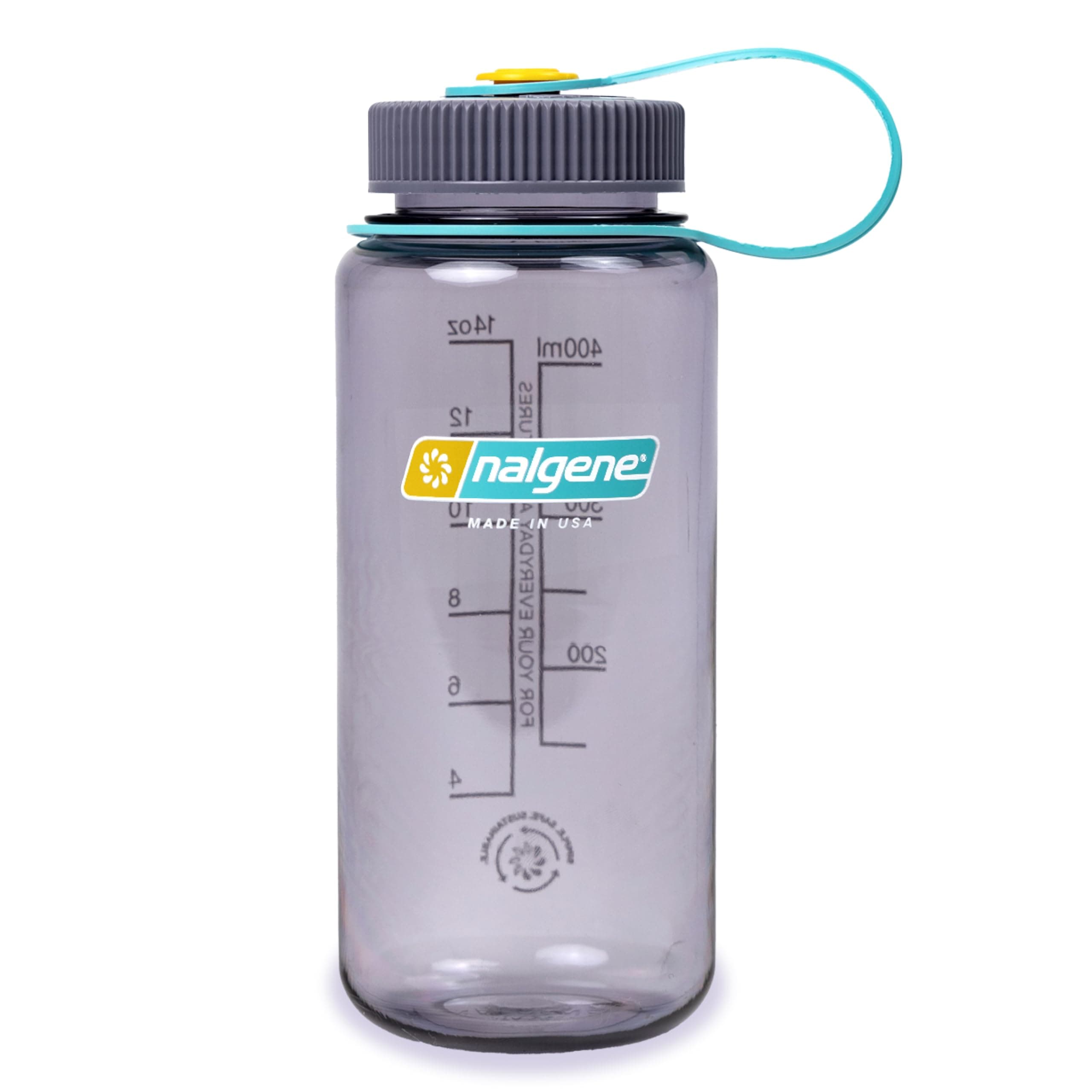 Nalgene Sustain Tritan BPA-Free Water Bottle Made with Material Derived From 50% Plastic Waste, 16 OZ, Wide Mouth