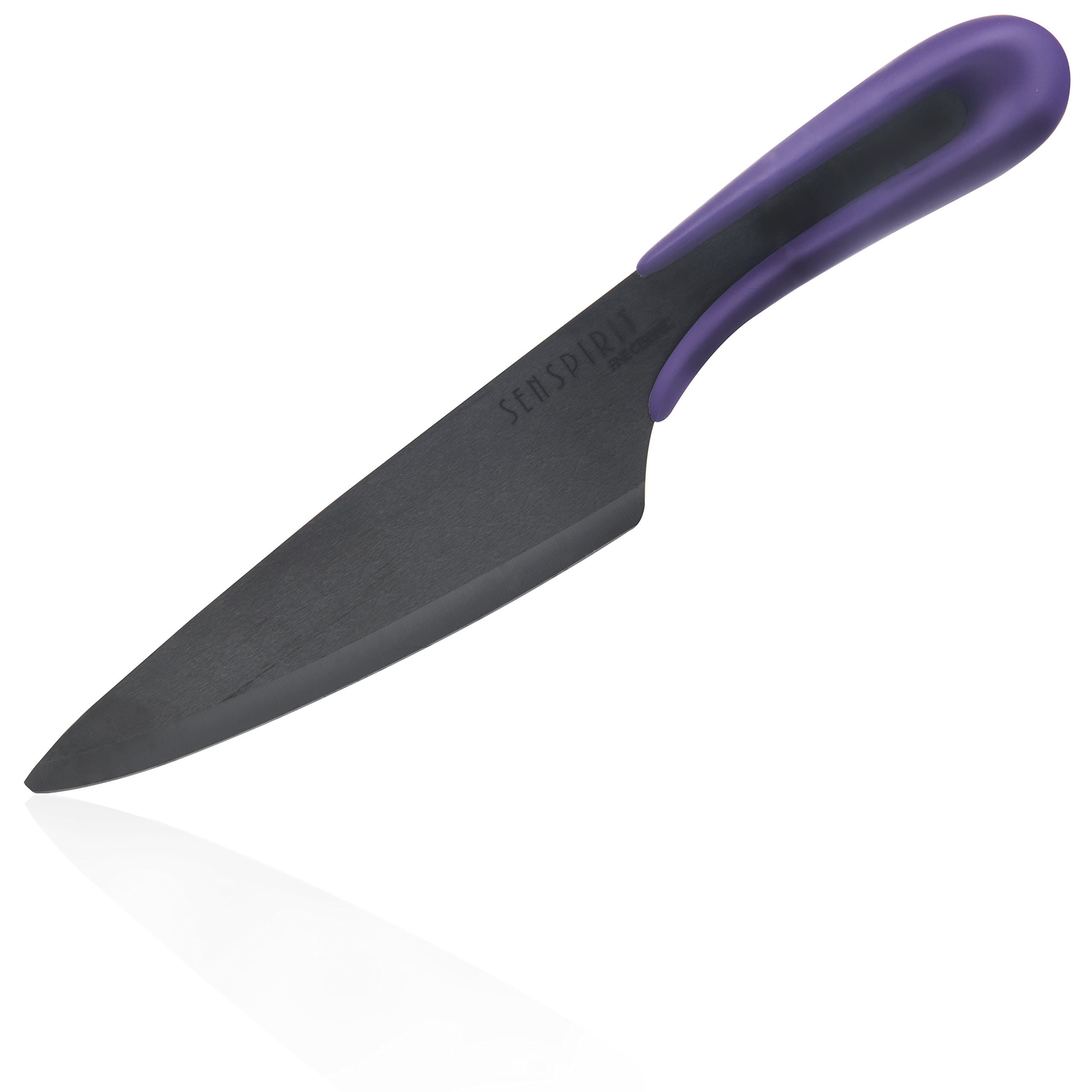 Best Ceramic Chef Knife from SENSpirit, 6-Inch, Includes Protective Sheath, Offers Extremely Hard & Razor Sharp Edge with Wear Resistant, Chemically Inert Blade Made of Advanced Zirconium Dioxide