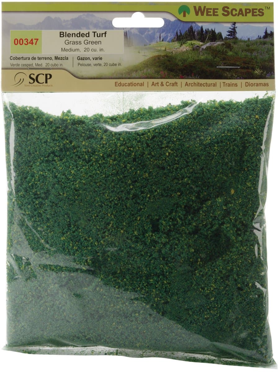 Simi Creative Products Blended Turf 20 Cubic Inches, Grass Green