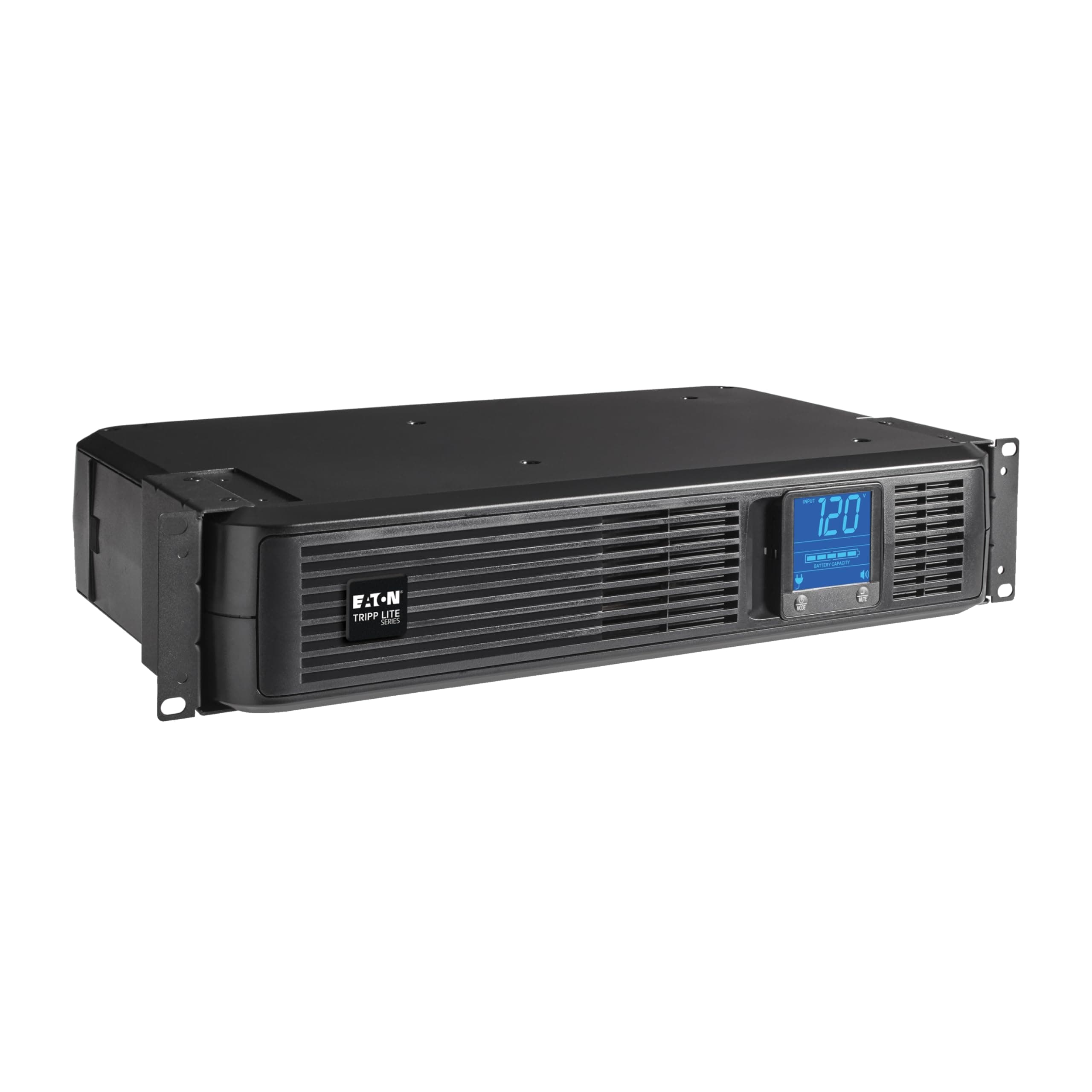 Tripp Lite SMART1500LCD 1500VA Rack Mount UPS Battery Backup, 900W, 8 Outlets, PWM Sine Wave, Short Depth 2U Rackmount UPS, AVR, LCD Screen