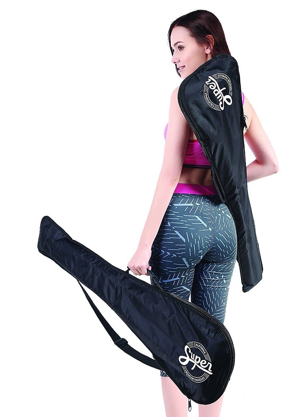 SUP Paddle Bag - Perfect for 3 Piece Adjustable Stand-Up Paddle Board Paddles - Premium & Portable Bag - Ergonomic Shoulder & Handle for Travel - Padded for Storage