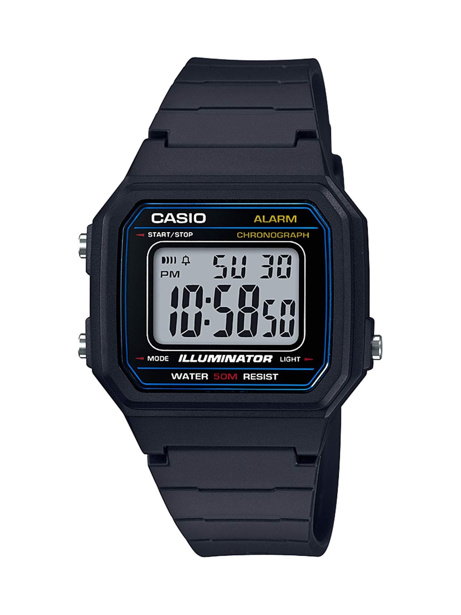 W217H Series | Men’s Digital Watch | 50M WR | 1/100 Second Stopwatch | LED Backlight | Countdown Timer | 100 SEC Chronograph | Daily Alarm | Hourly Time Signal | 7 Year Battery