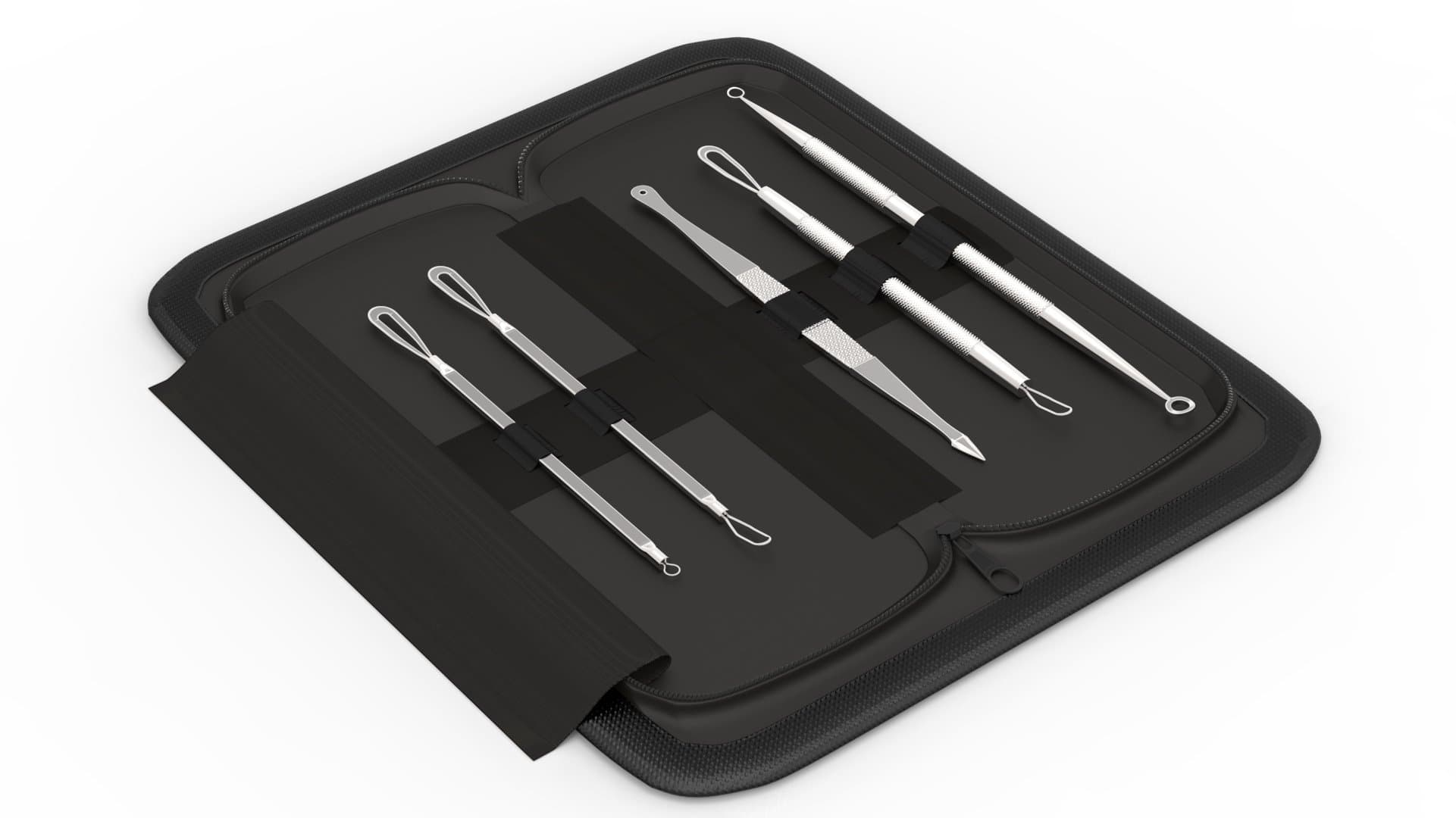 Blackhead Remover Kit - Professional Acne Treatment with 5 Surgical Extractors to Easily Remove Pimples, Conedomes and Facial Impurities