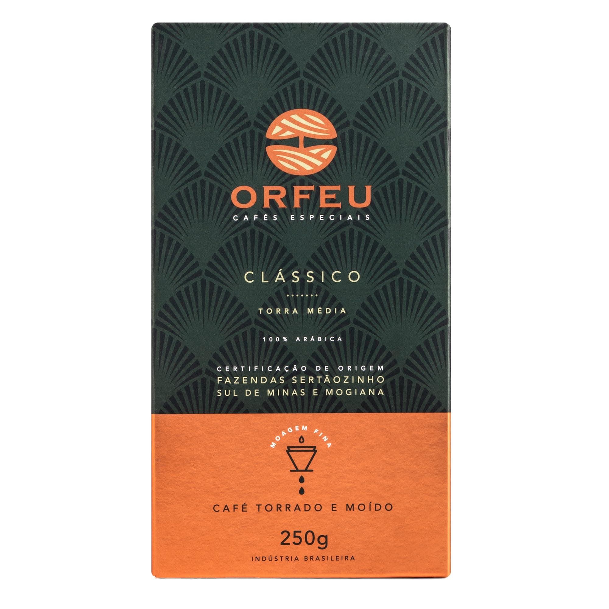 ORFEU - Special Coffee Classic Roasted and Ground - 100% Arabica Coffee, Medium Roasted, Floral, Fruity & Caramel Aroma, Balanced Acidity - 8.8oz