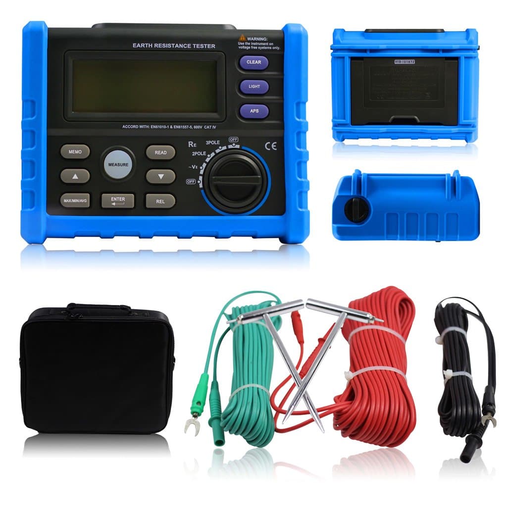 AER01 Digital Ground Earth Resistance Voltage Tester Meter 0~4K ohm