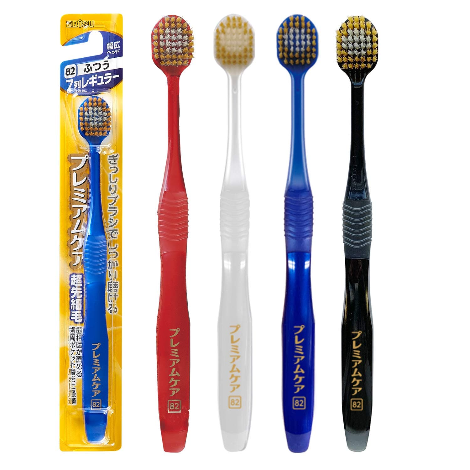 Ebisu Premium Care Toothbrush 7 rows regular regular 3 pairs (color leave)