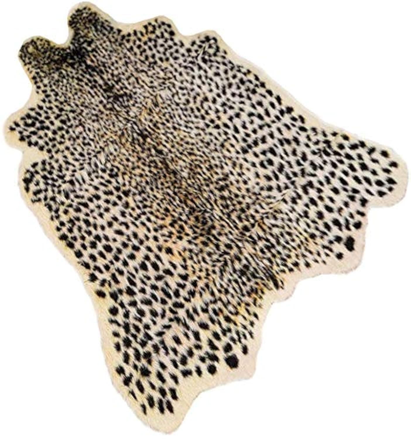 Leopard Print Rug, Faux Cowhide, Artificial Rug, Simulation Cowhide, Leopard, Tiger, Zebra Cowhide Carpet Animal Print, Hide Faux Mat (A) / 102x94cm,1x0.9m