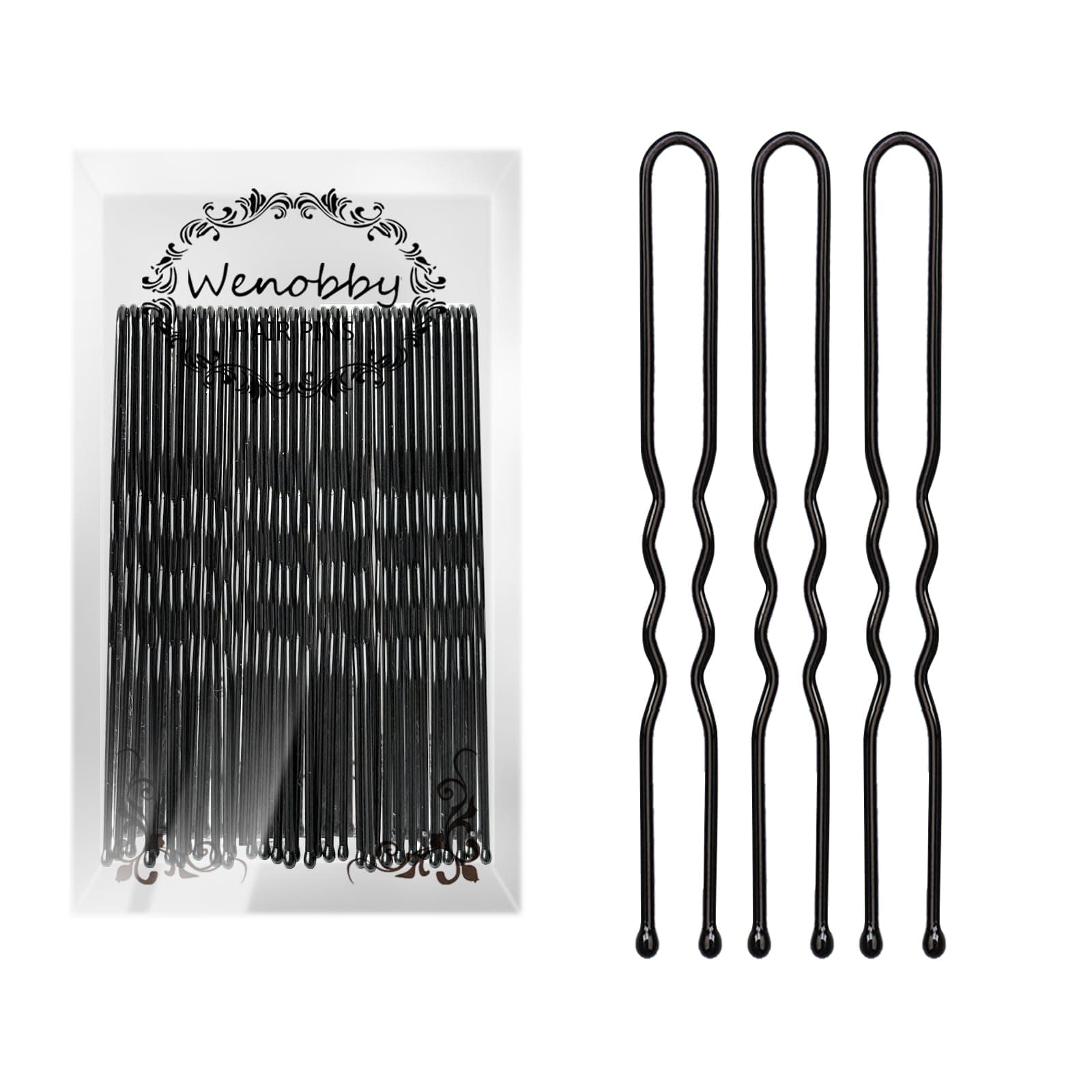 U Shaped Hair Pins for Buns, 100 PCS 2.8" Hair Pins for Women Hair Styling with Thick Hair