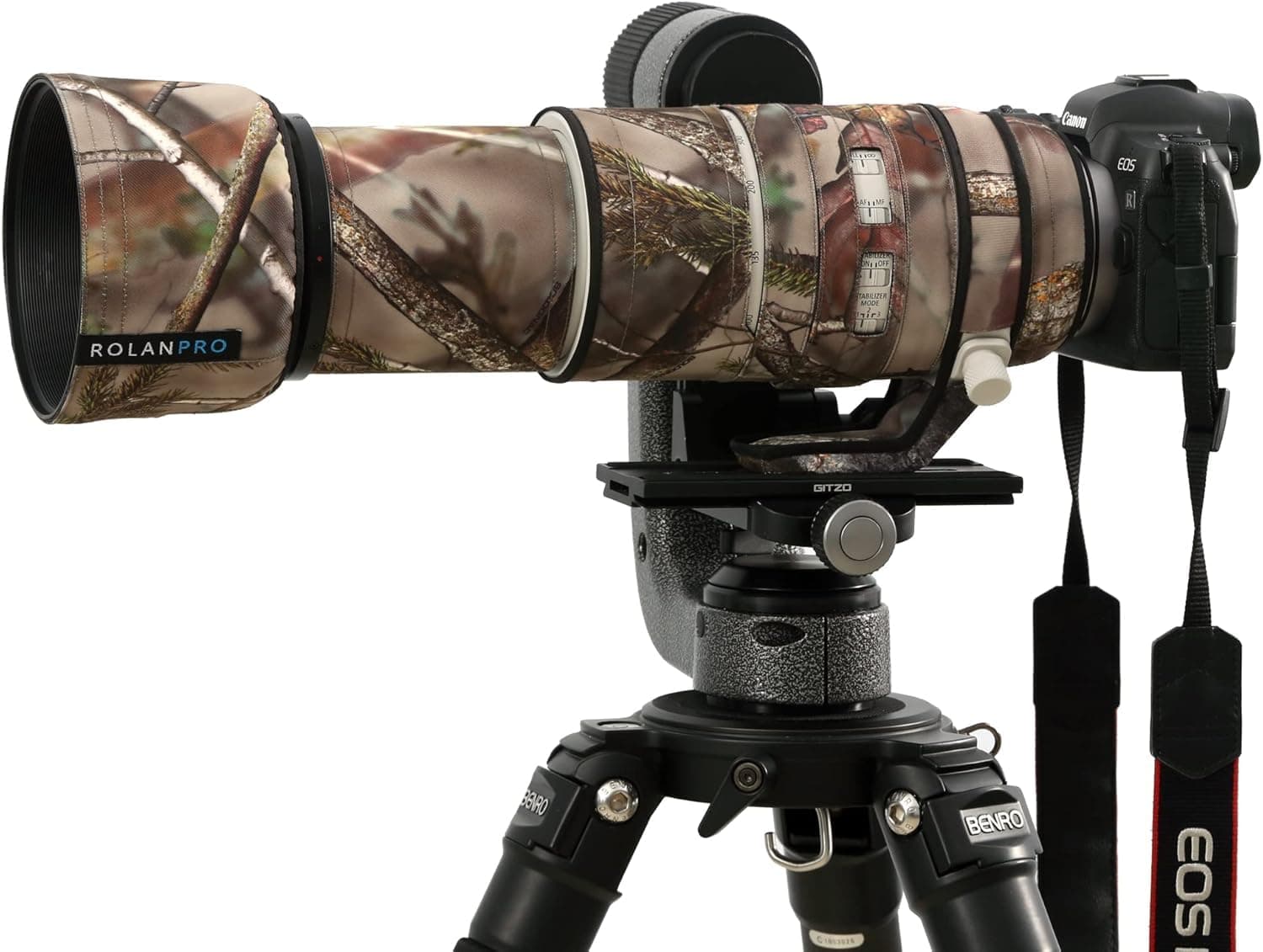 ROLANPRO Waterproof Camouflage Cover for Canon RF 100-500mm F4.5-7.1 L is USM Raincover Protection Sleeve Case Clothing-#20 Jungle Camo Waterproof