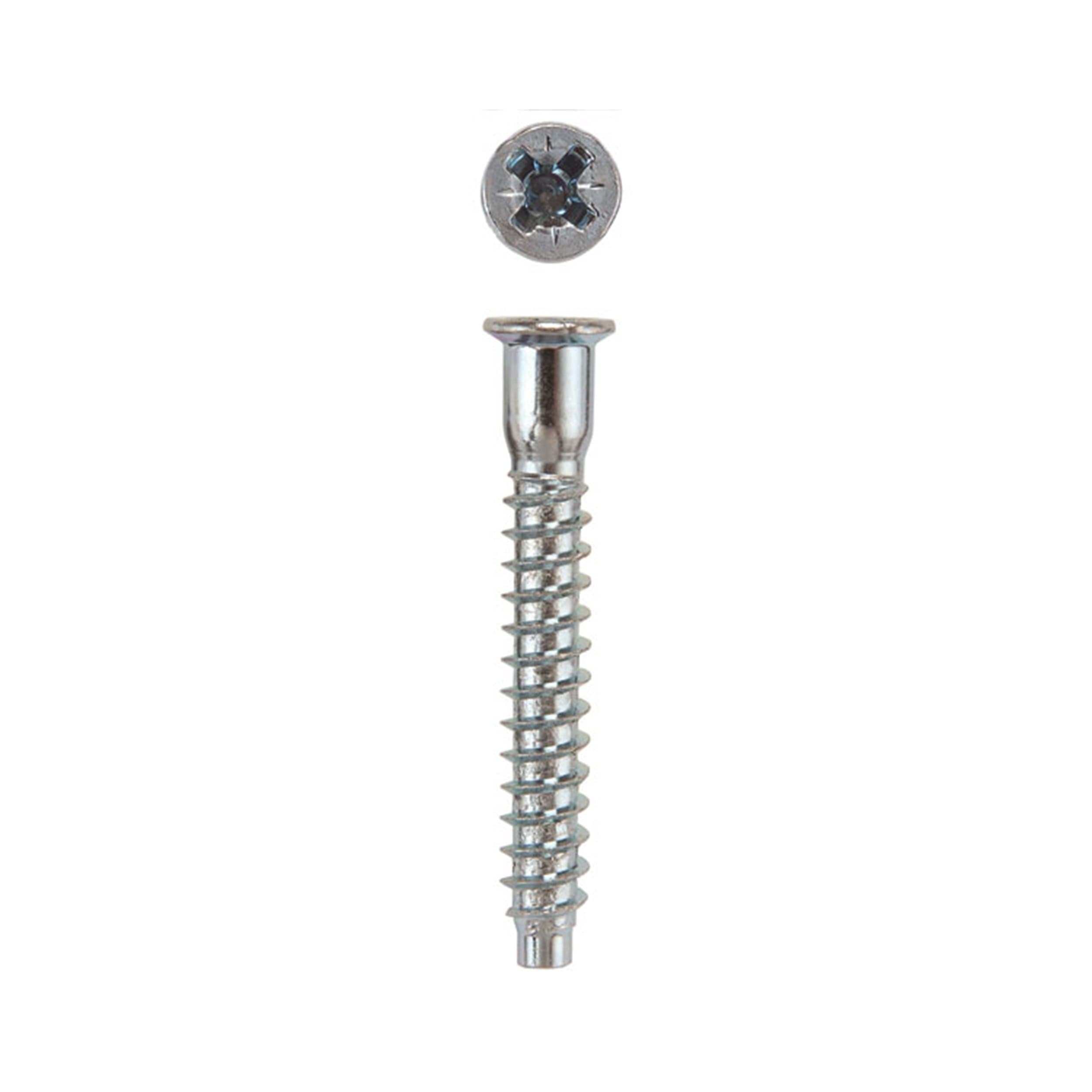 5mm x 40mm HighPoint Confirmat Screws, Pozi-Flat Head, Zinc, 100pc