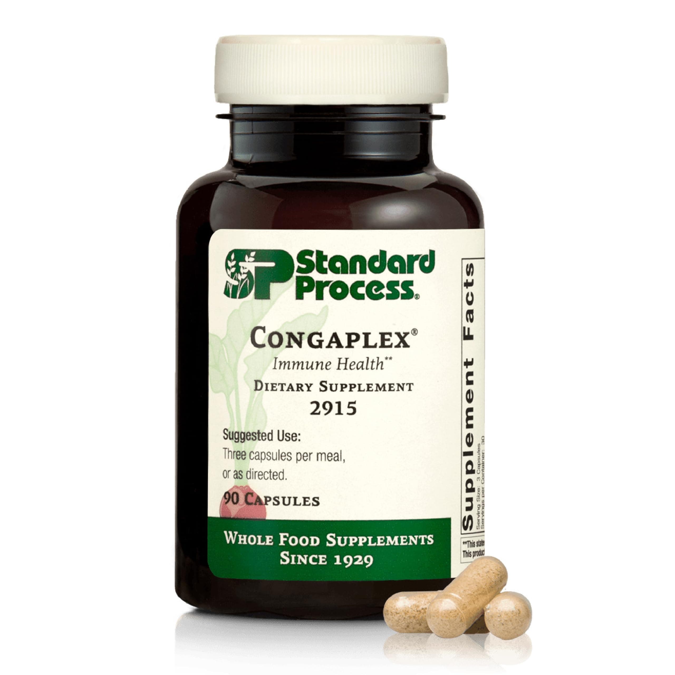 Congaplex, Thymus Gland Support Supplement, Support Immune Health with Calcium Lactate, Magnesium, Vitamin C & Vitamin A, Immune System Aid with Mushroom Powder - 90 Capsules