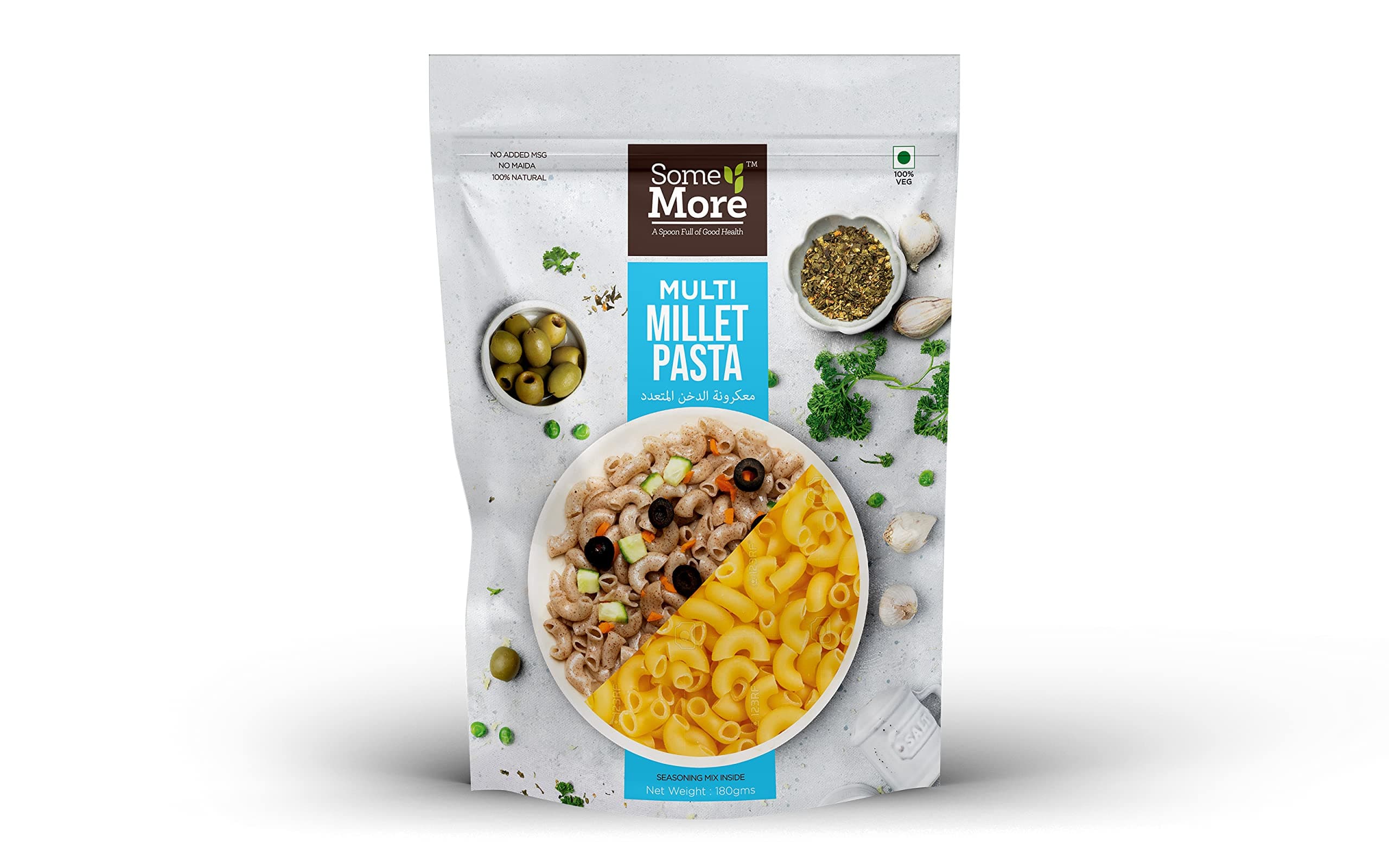 Multi Millet Pasta | High Protein and delicious Delight for Healthy Eating | No added MSG, No Maida and Packed with nutrition | Ideal for Vegans | 100% Natural Ingredients | 180 grams…