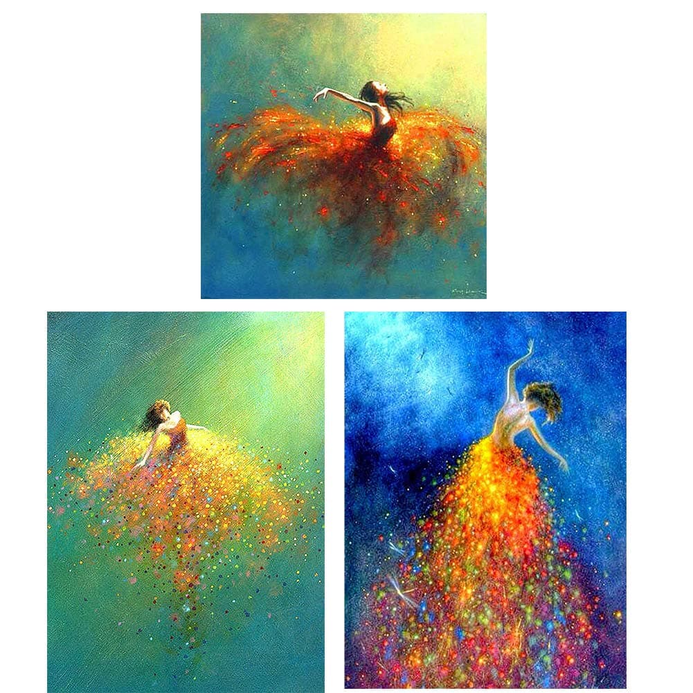 Diamond Painting Kits for Adults 5D DIY Round Diamond Number Kits with Full Drill – Crystal Rhinestone Diamond Embroidery Paintings Great for Home, Office, Wall Decor Dancers