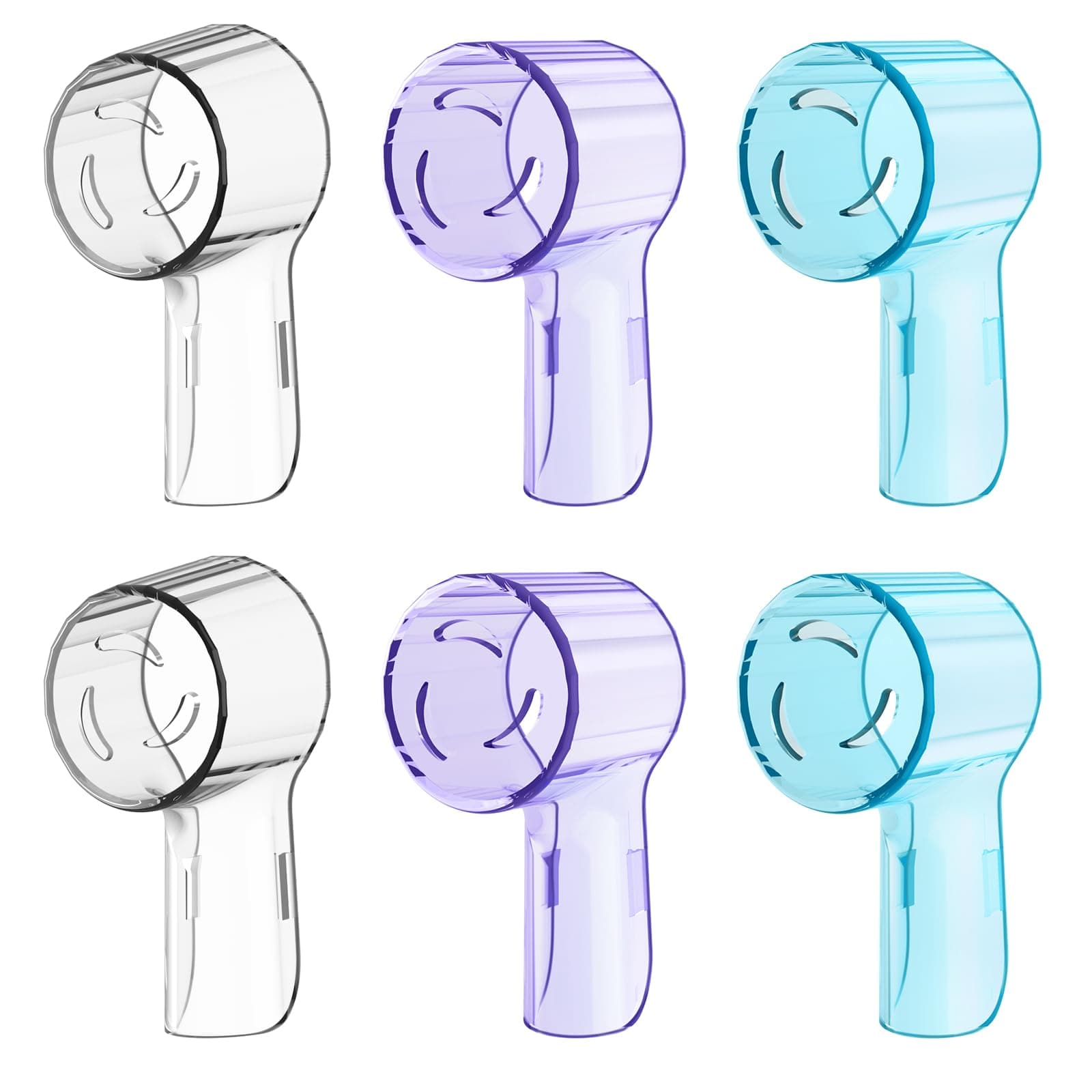 HSYTEK 6 Pack Toothbrush Heads Dustproof Cover Compatible with Oral B, Fits for Oral-B iO Series, Pro 1000, 1500, 5000, 7500 Electric Toothbrush, Protects Brush Head and Convenient Travel
