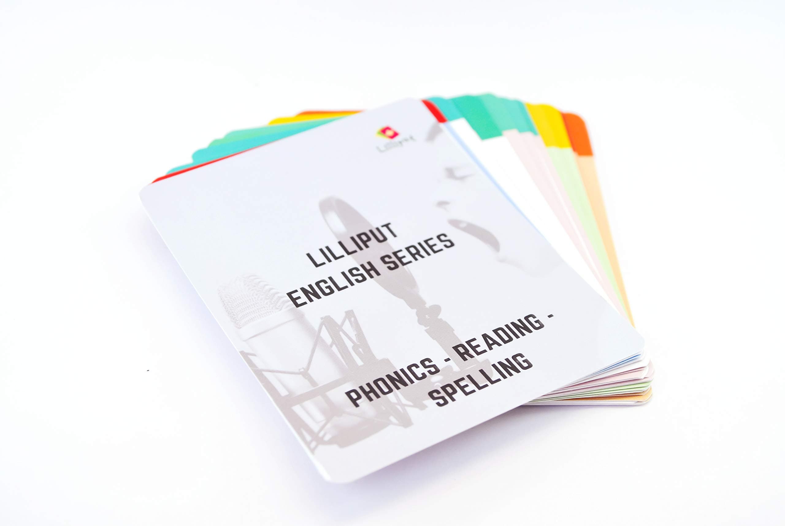 Kanaa Thick Art Board Paper Lilliput Flash Cards: Phonics, Reading and Spelling Guide, Multicolour