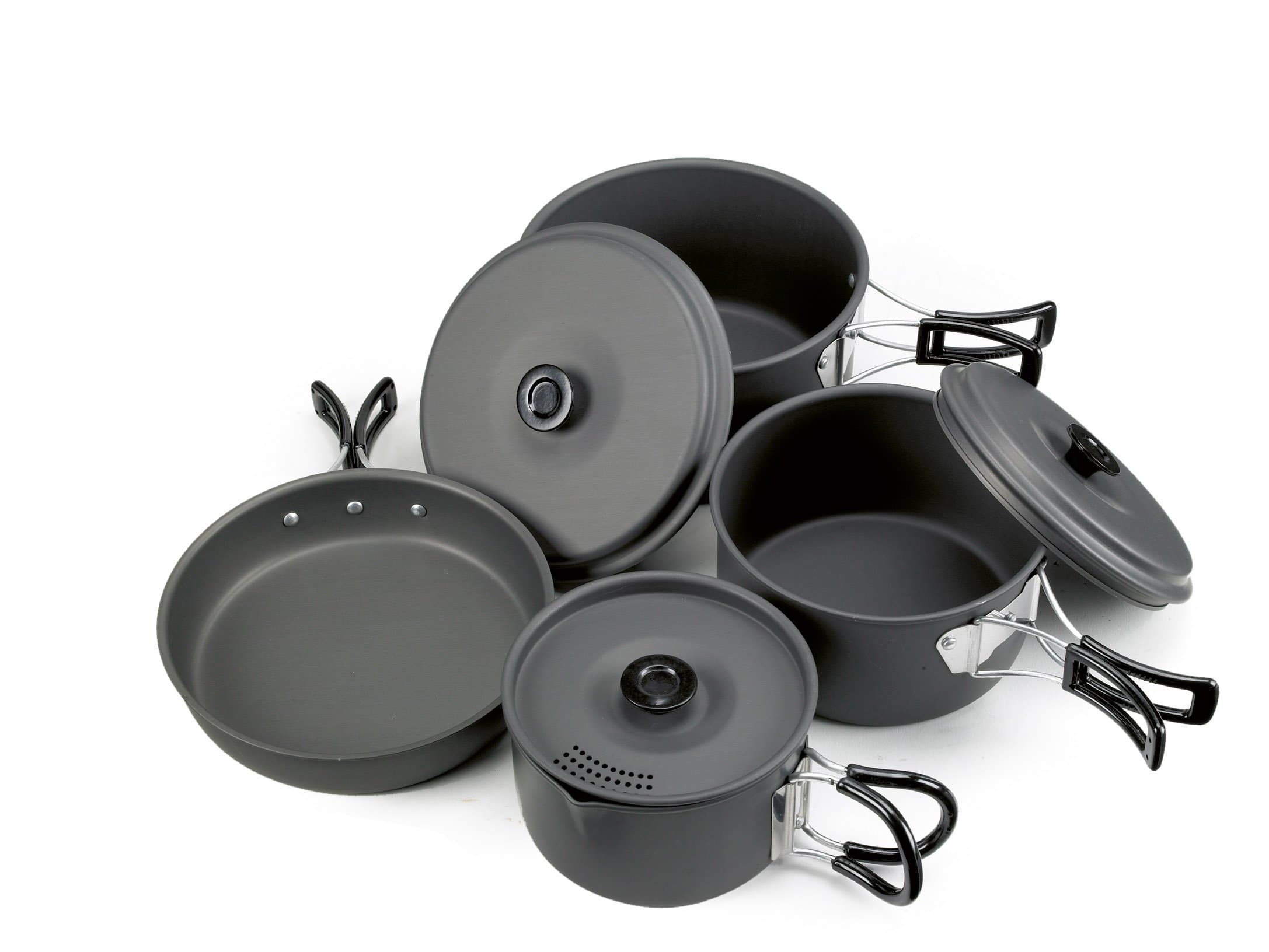 Outbound Nootka Hard Anodized Aluminum Cookset (Grey, Small)