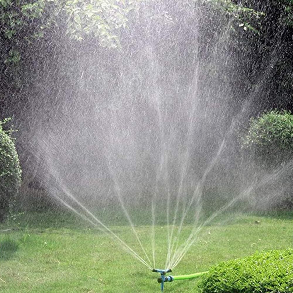 Garden Sprinkler, 360° Rotating Lawn Sprinkler with up to 3,000 Sq. Ft Coverage - Adjustable, Weighted Gardening Watering System