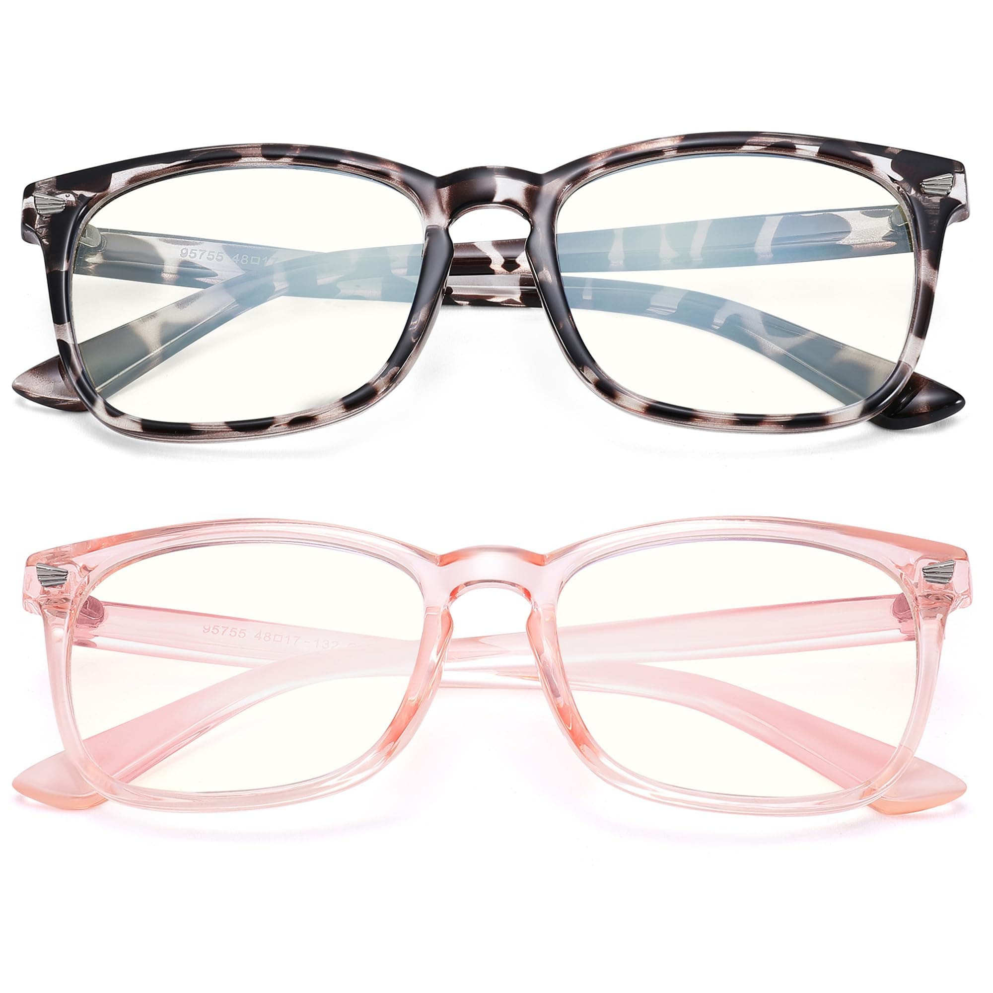 AZorb 2Pack Kids Blue Light Blocking Glasses - TR90 Unbreakable Computer Screen Glasses for Boys & Girls