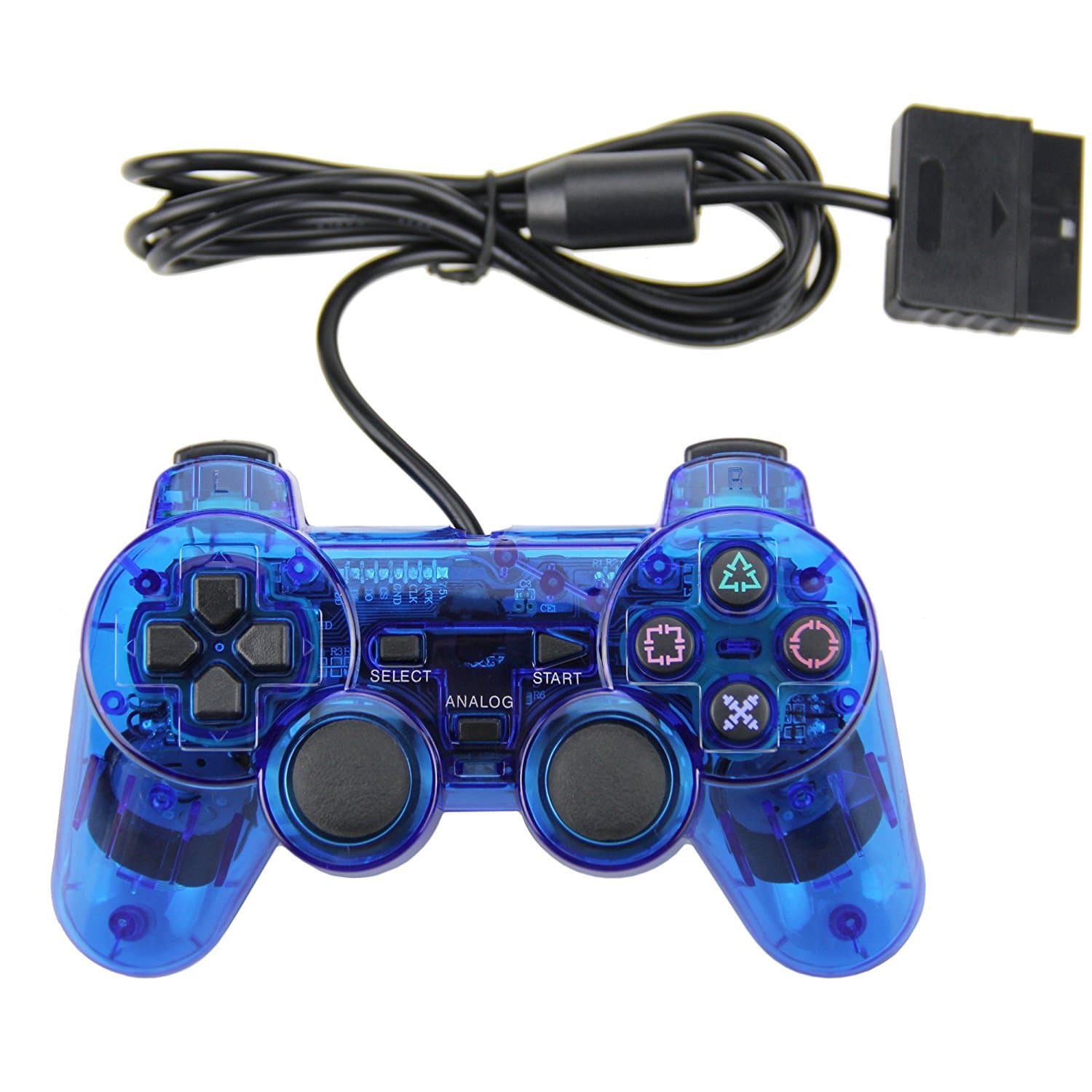 Gamepal PS2 Game Wired Controller, PS2 Game Wired Controller for Sony PlayStation 2, Blue