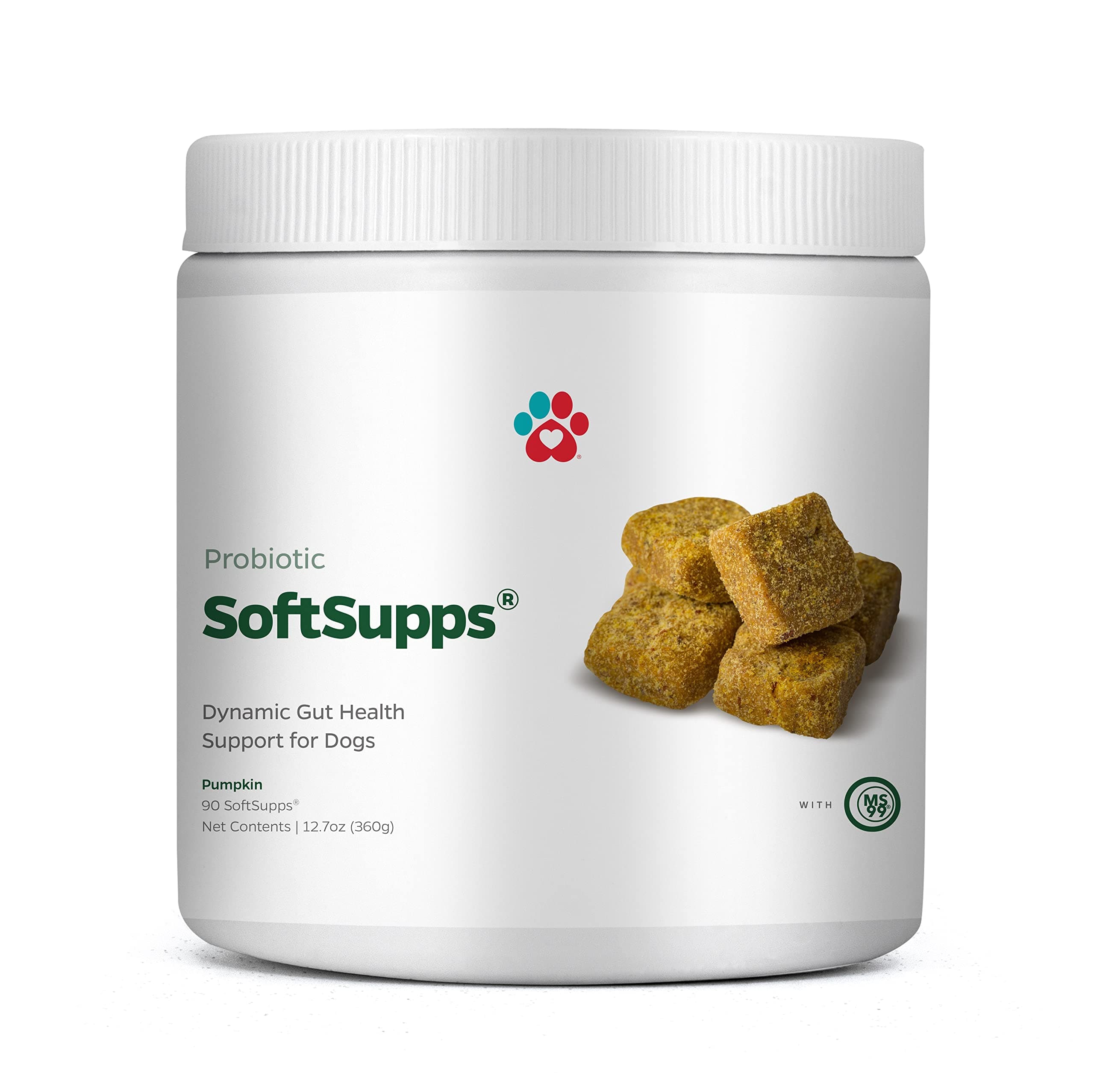 Probiotic SoftSupps® Digestive Enzymes for Dogs, Probiotics for Dogs with Pumpkin for Dogs & Dog Digestive Enzymes, Anti Diarrhea for Dogs, 90ct Canine Probiotic Chews for Dogs