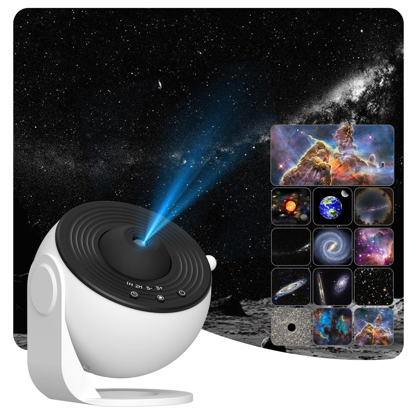 Planetarium Star Projector,Galaxy Projector for Bedroom,Ultra Clear Galaxy Night Light with 4K Replaceable 13 Galaxy Discs 360 Degree Rotation Real Sky Light for Kids Room Birthday Valentines Gift