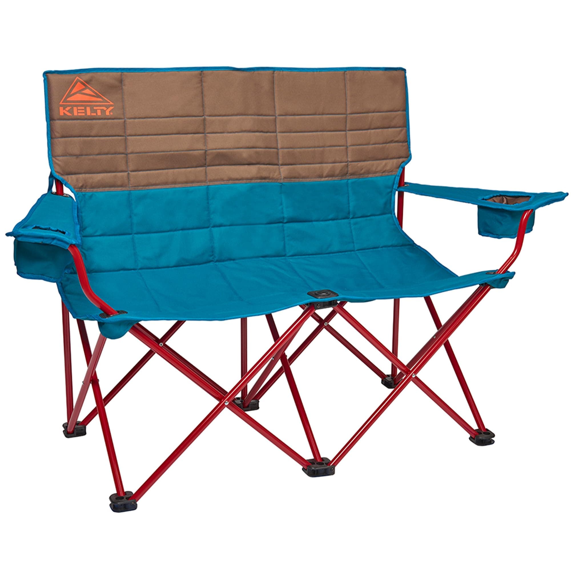 Kelty Loveseat Oversized 2-Person Heavy Duty Folding Camp Chair, Double Seat for Soccer Games, Tailgating, Beach Days (Regular Height/Deep Lake)