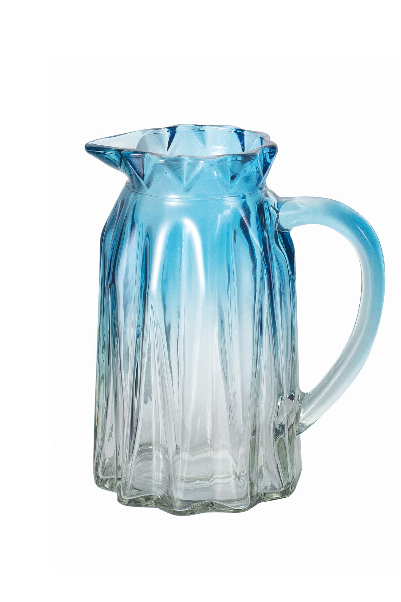 Ekirlin Glass Mug Shape Flower Vase,Blue Vases for Tabletop Plant Glass Vases for Weddings, Events,Decoration,Arrangements,Office Desktop,or Home,Bookshelf (Blue)