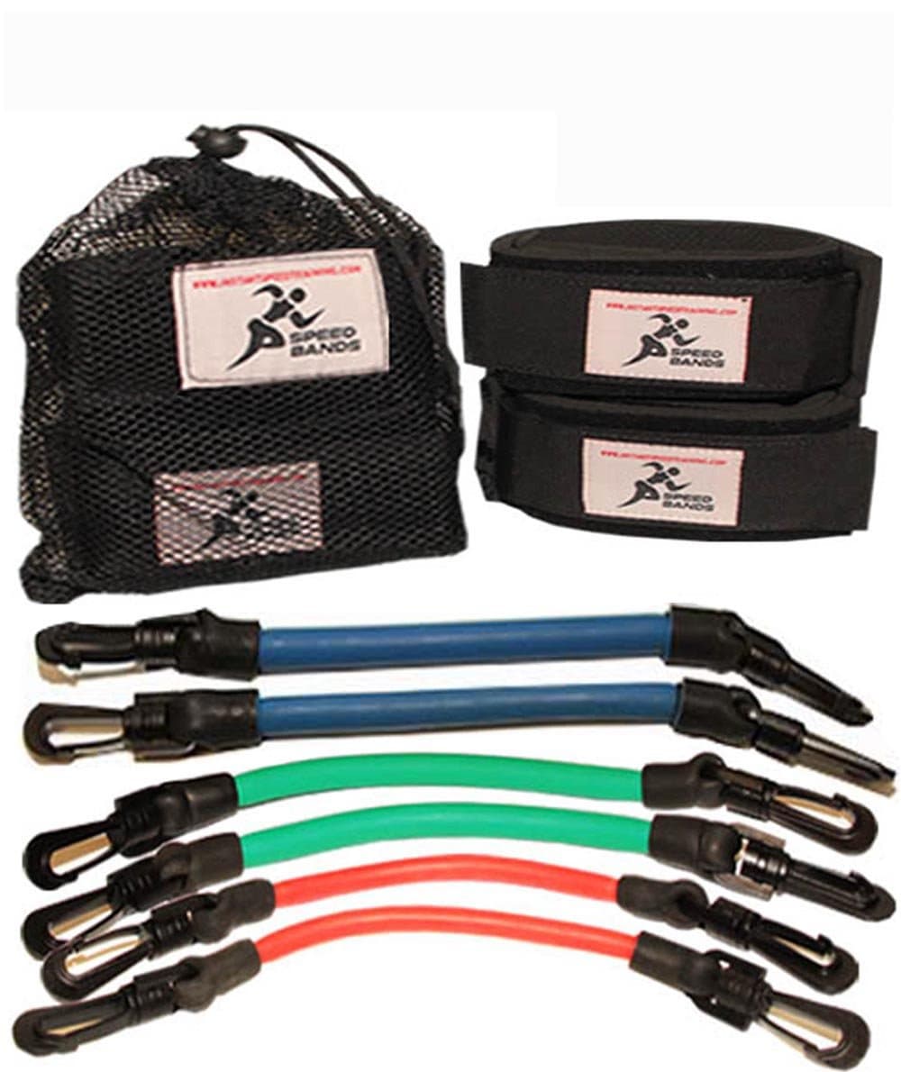 Speed Bands Leg Training Resistance Band Set for Running Power Agility Acceleration Muscle Endurance and Strength, Used by Antonio Brown, Yohan Blake – for Football, Track and Field and All Sports.