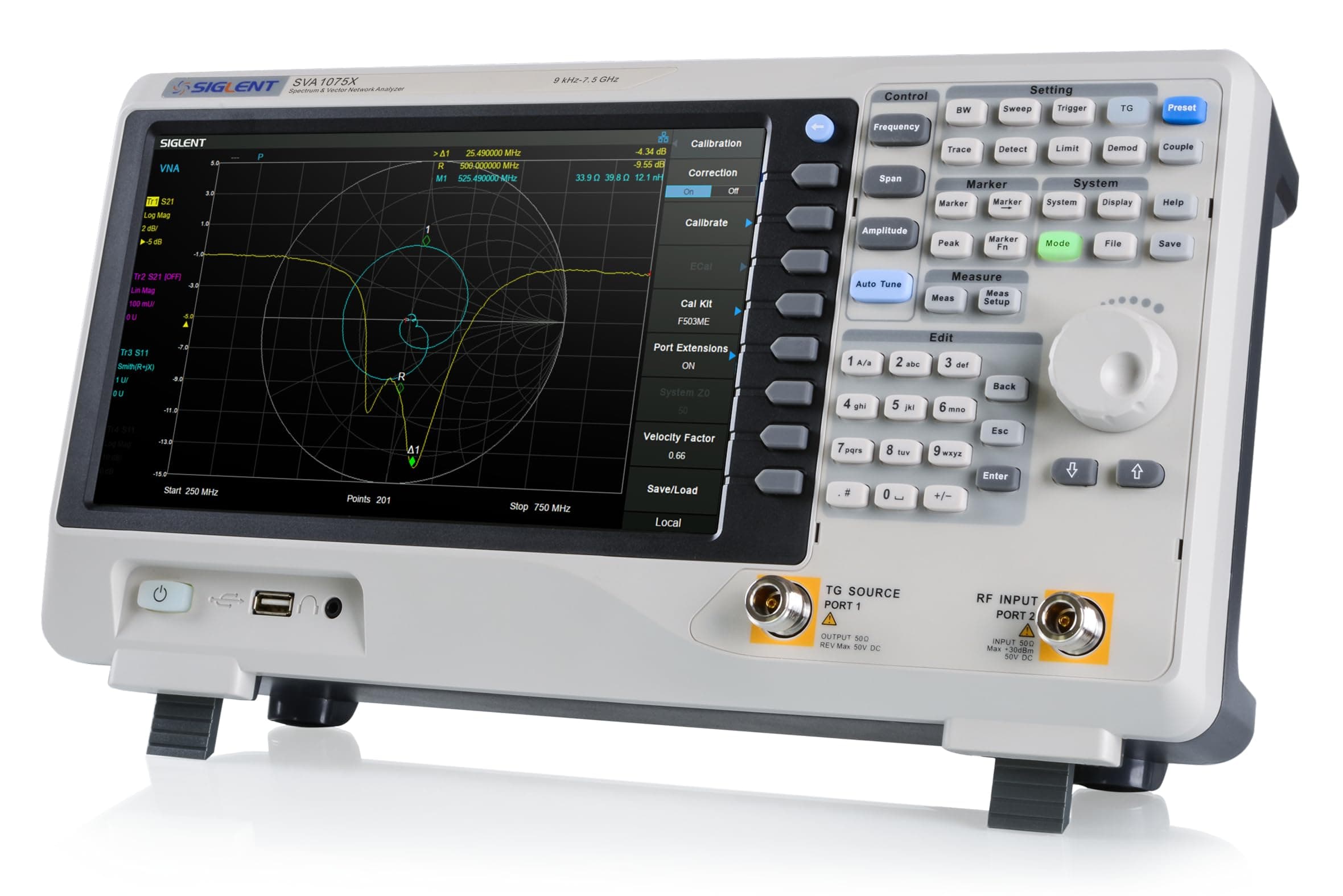 SVA1032X Spectrum Vector Analyzer 9 kHz up to 3.2 GHz Frequency Range + Tracking Generator