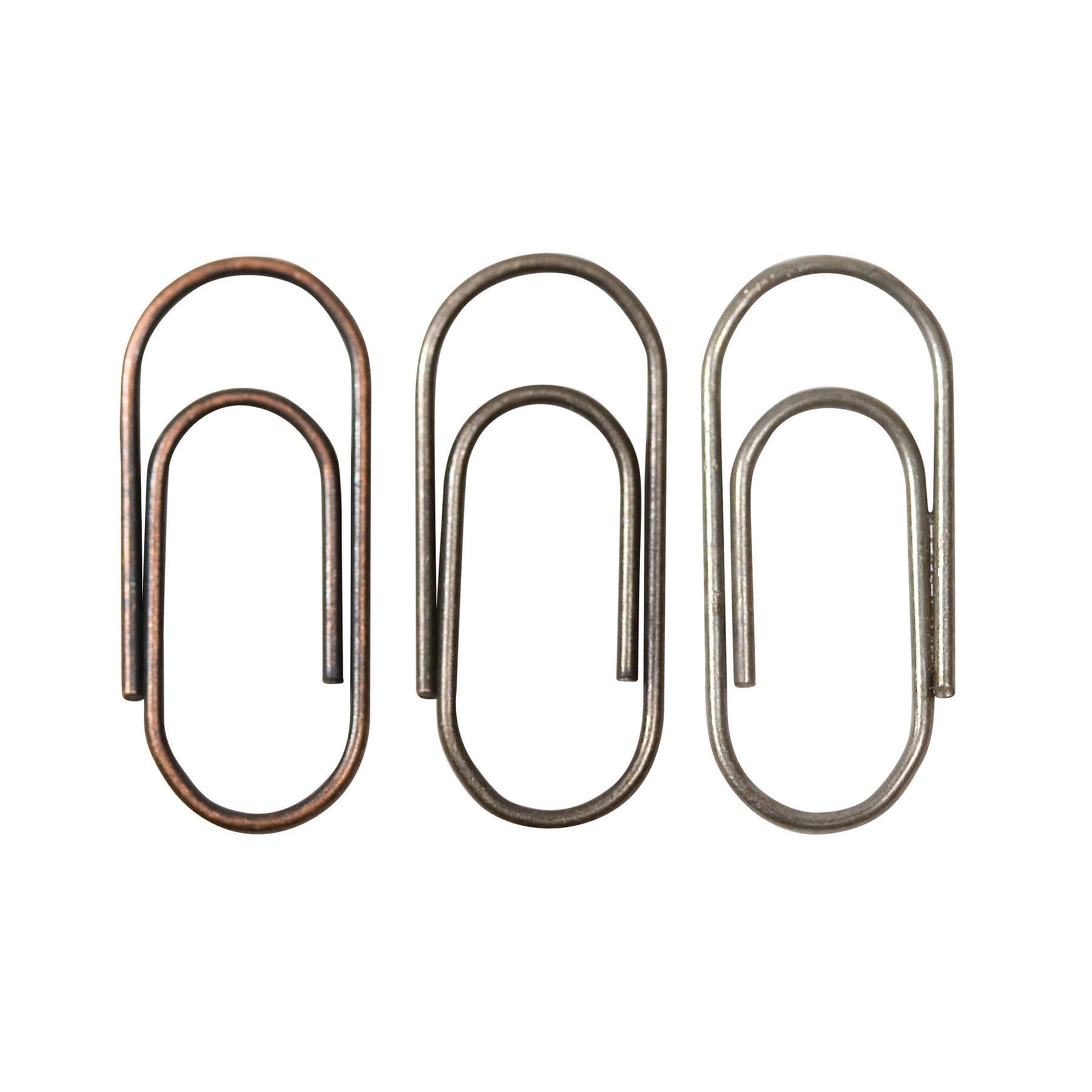 Advantus Idea-Ology Mini Paper Clips, Antique Nickel/Brass/Copper