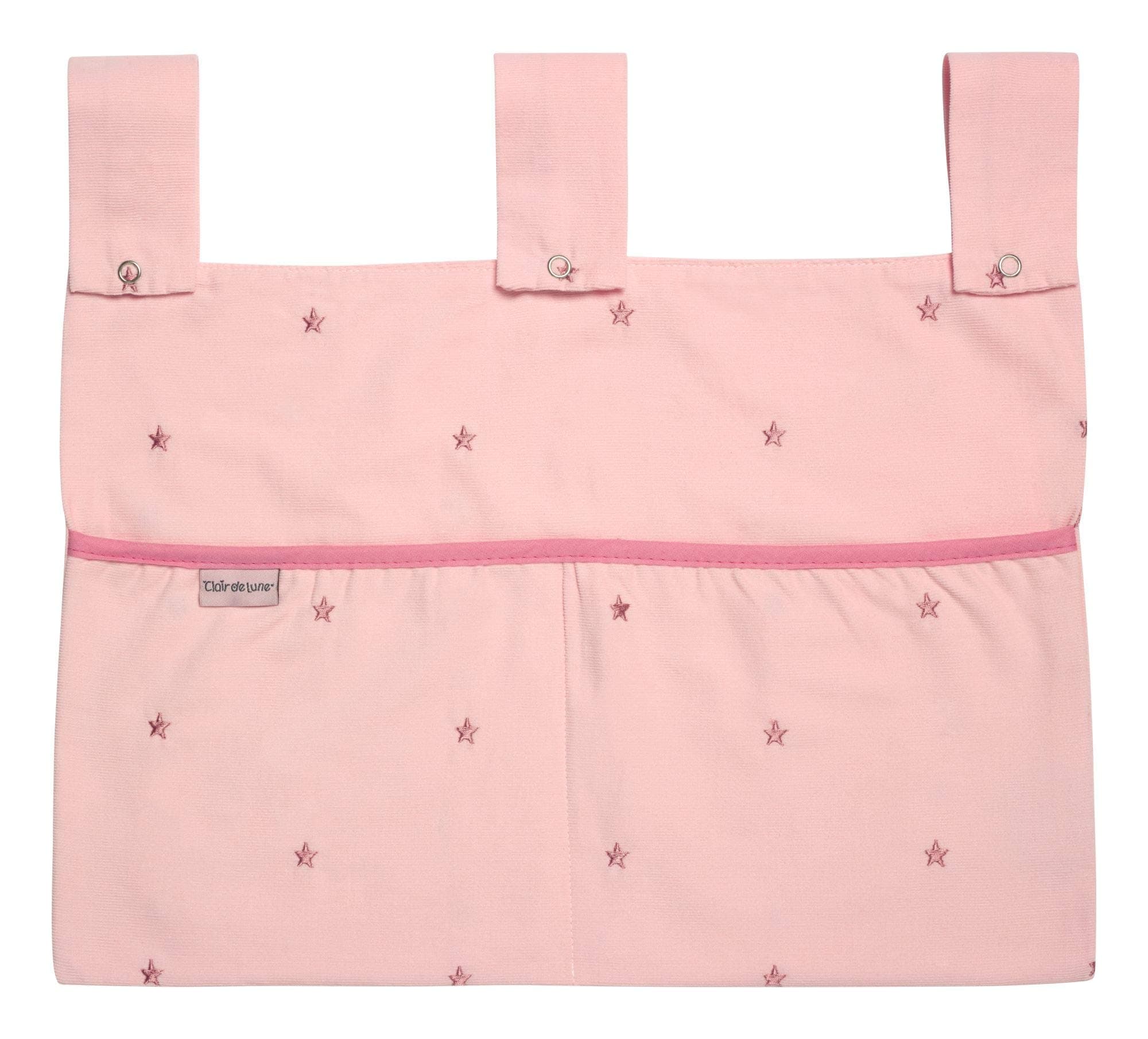 Lullaby Stars Cot Pocket Nursery Tidy, Blush Pink