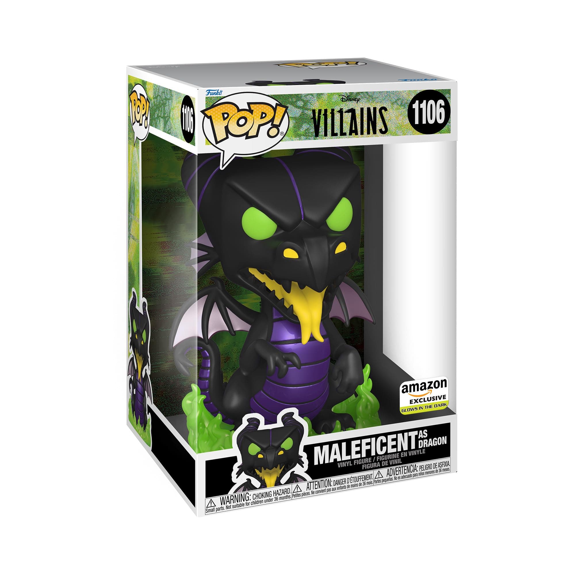 Pop! Jumbo: Disney - Maleficent Dragon, Amazon Exclusive (Glow in The Dark)