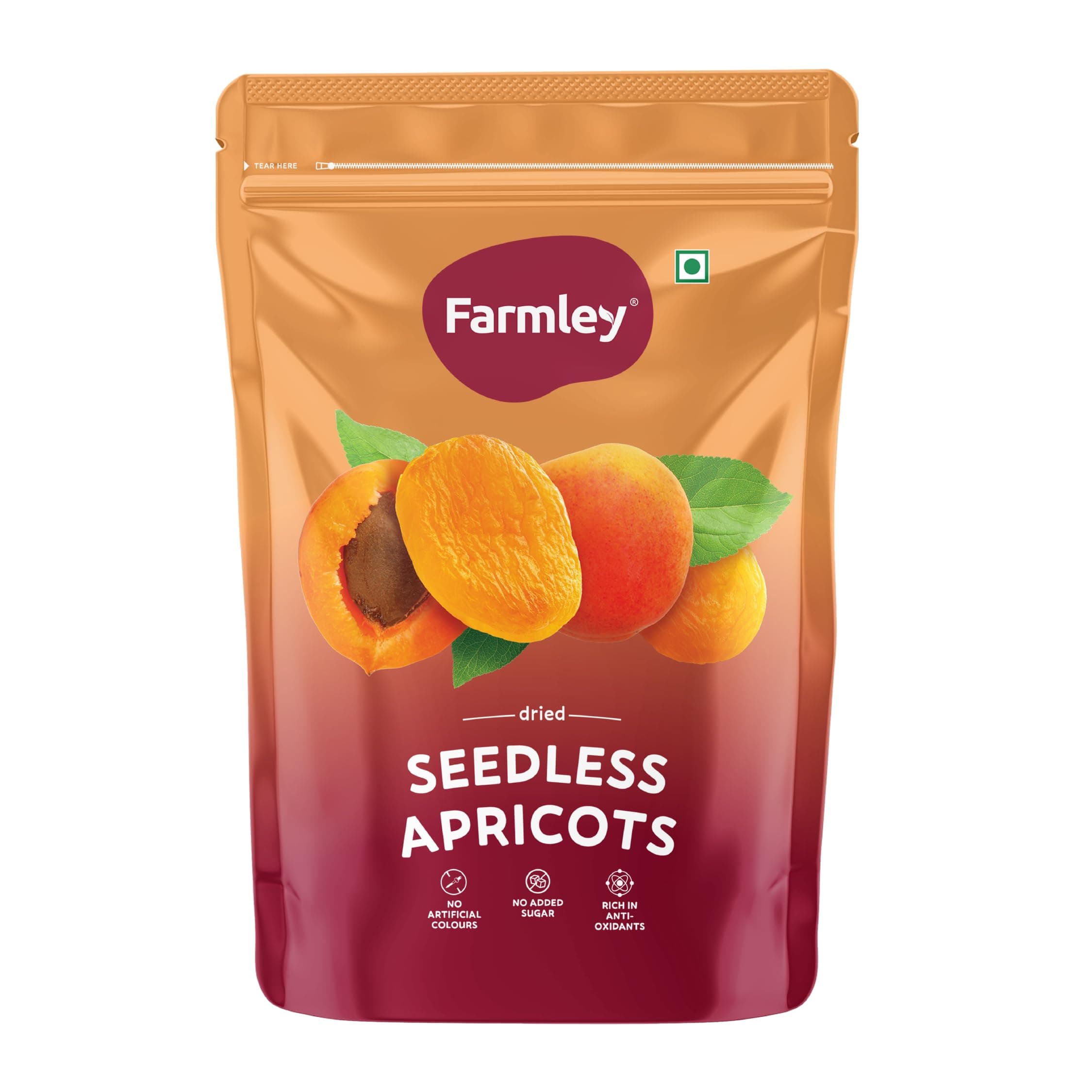 Farmley Premium Turkish Dried Apricots | 200g | Exotics Apricots Dry Fruits, Seedless Apricots, Khumani (Pack of 1)