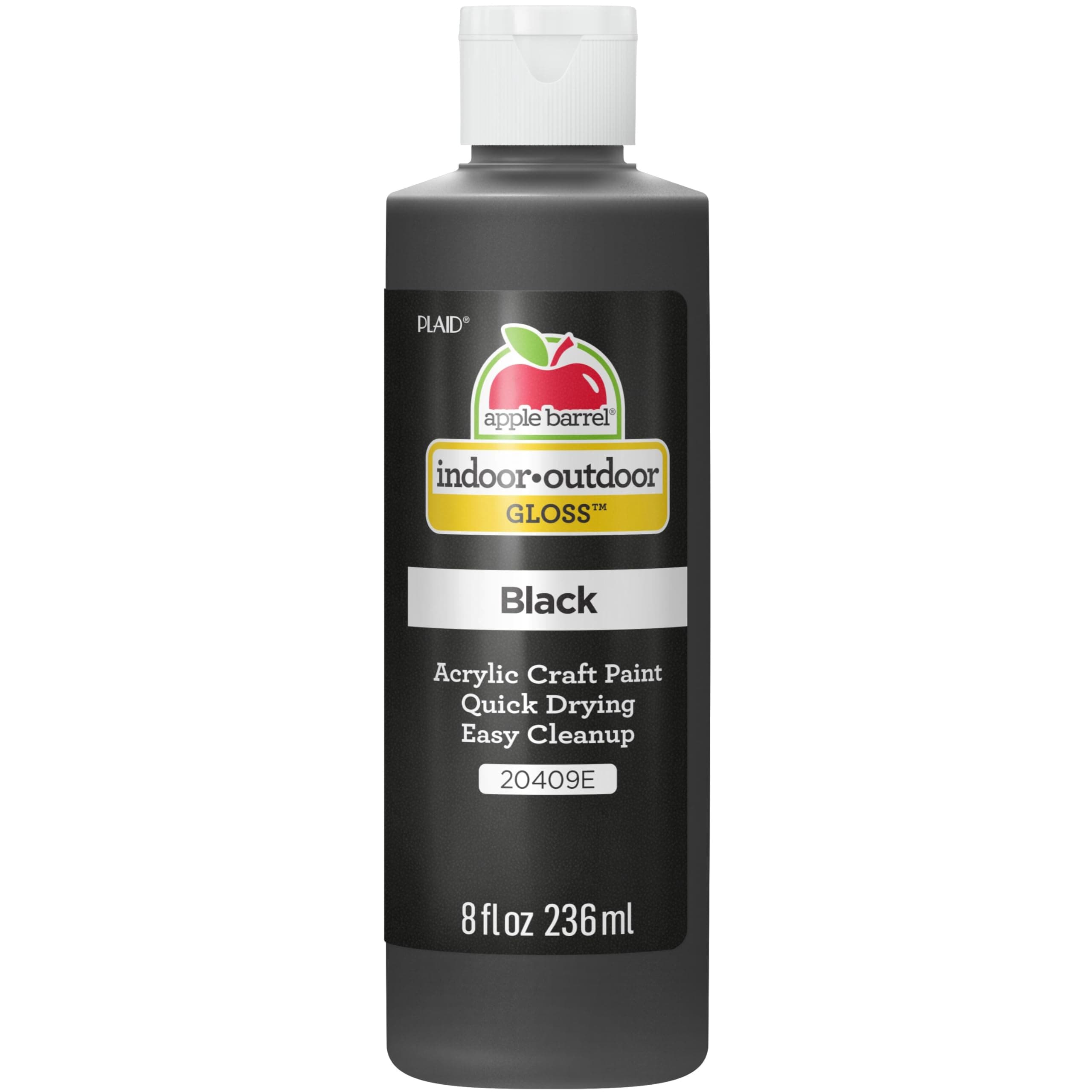 Apple Barrel, Gloss Acrylic Paint, 8 fl oz, Gloss Black, (Pack of 1)