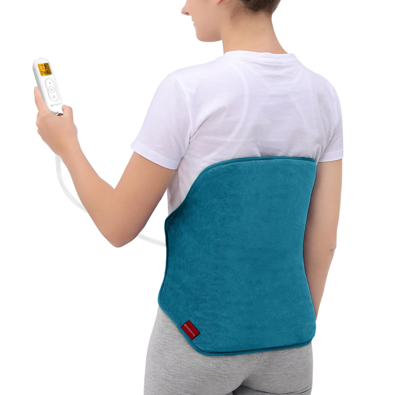 Heating Pad for Back, Comfytemp Birthday Gifts for Women Men Dad Mom, Large Electric Lower Back Heating Pad, FSA Eligible HSA Heat Pad for Period, Lumbar, Abdomen, XL Heated Belt — 11 Auto-Off,Blue