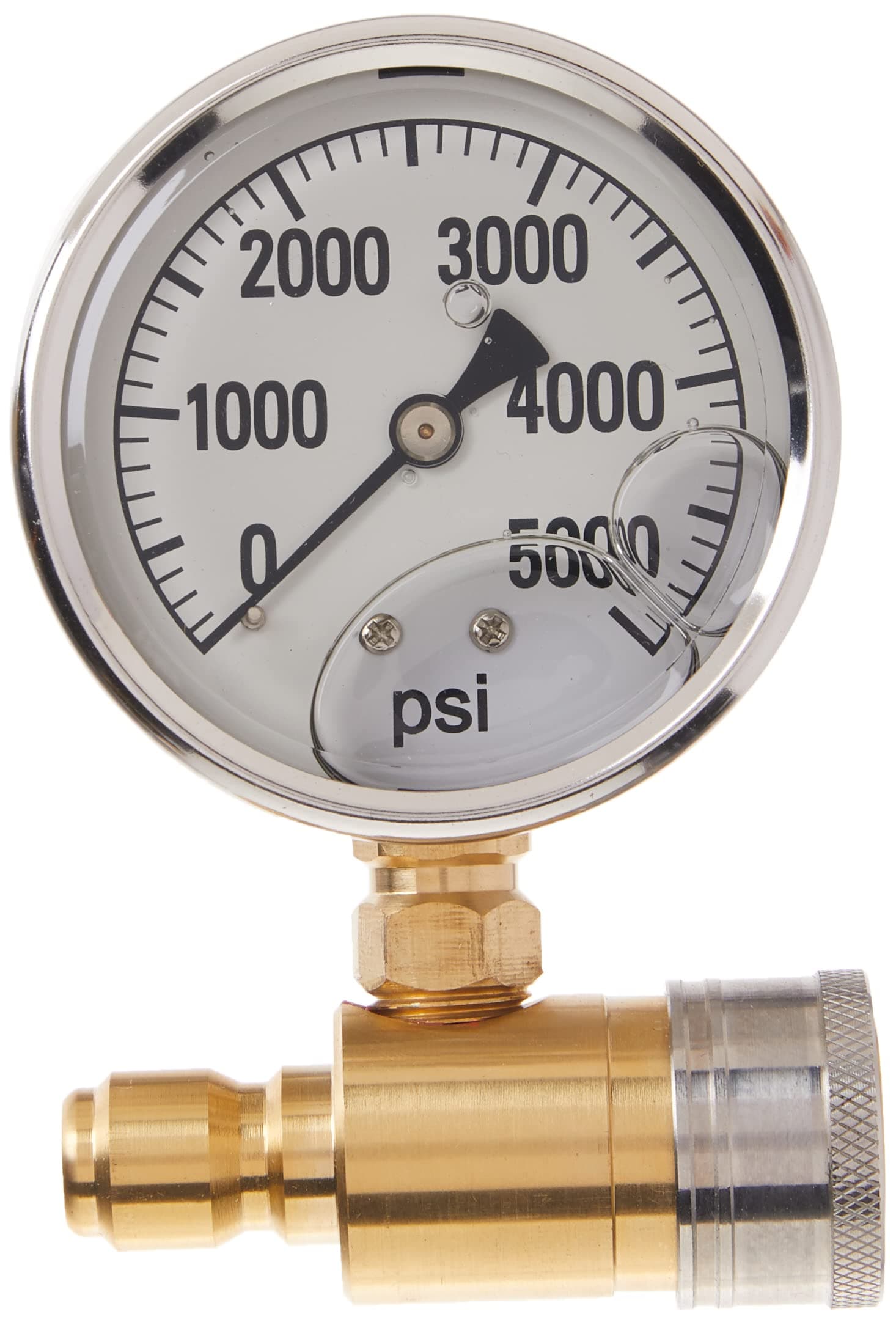 Northstar Pressure Washer Pressure Gauge - 5000 PSI, 3/8in. Fitting
