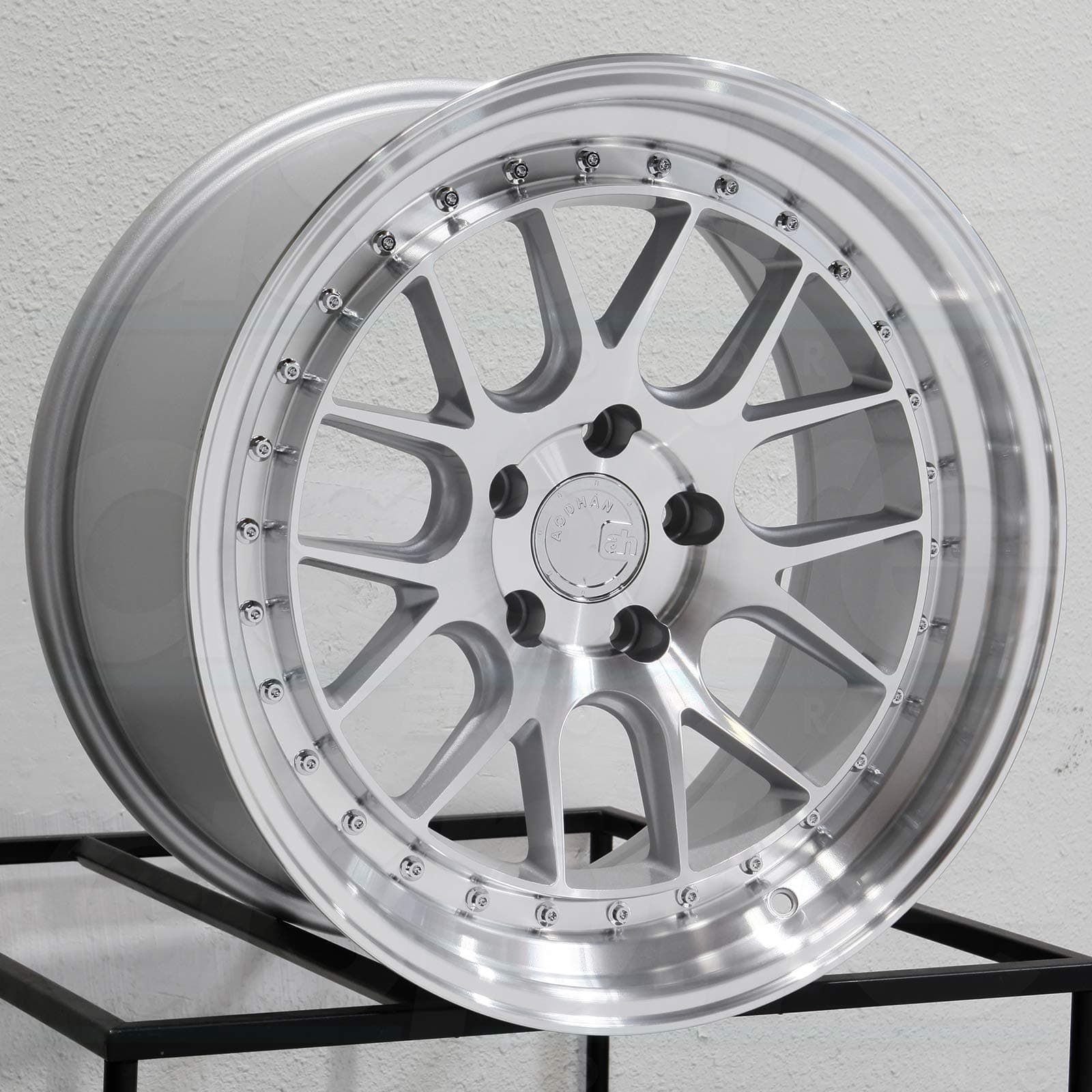 19x11 Aodhan DS06 DS6 5x114.3 15 Silver Machined Wheel Rim