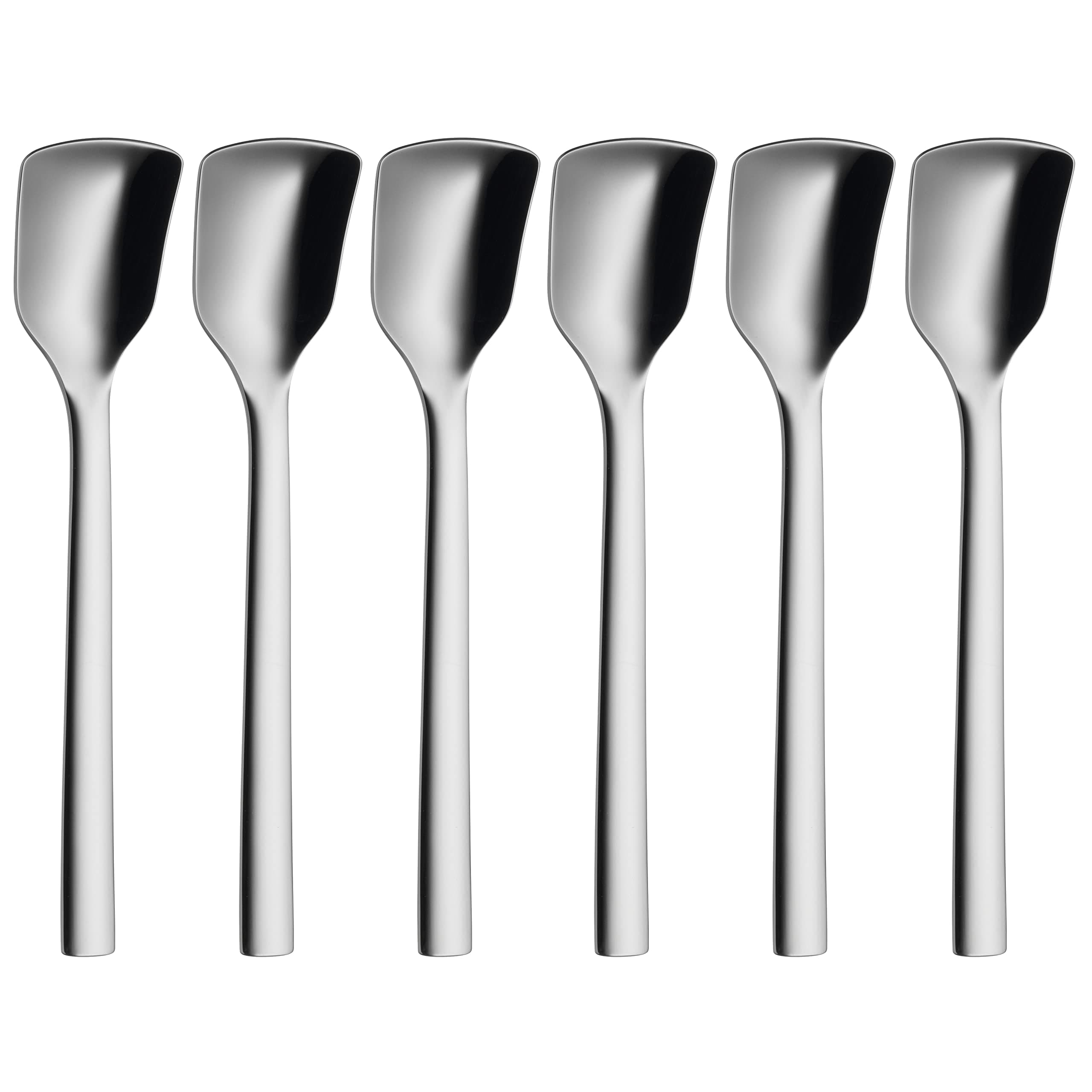 WMF Ice Cream Spoon Set 6-Piece Nuova Cromargan Stainless Steel Polished, Silver